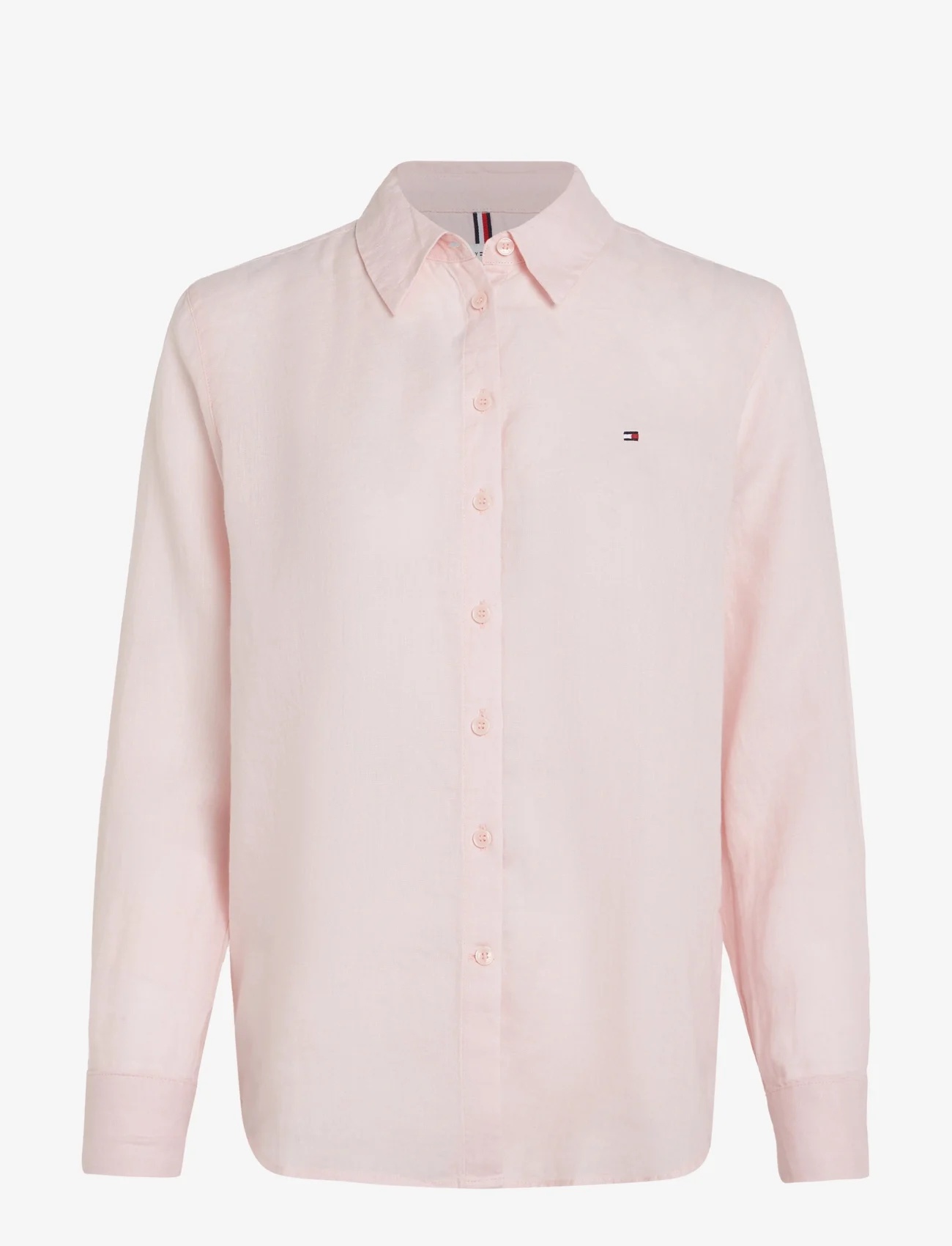 Tommy Hilfiger - LINEN RELAXED SHIRT LS - lininiai marškiniai - whimsy pink - 0