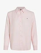 LINEN RELAXED SHIRT LS - WHIMSY PINK