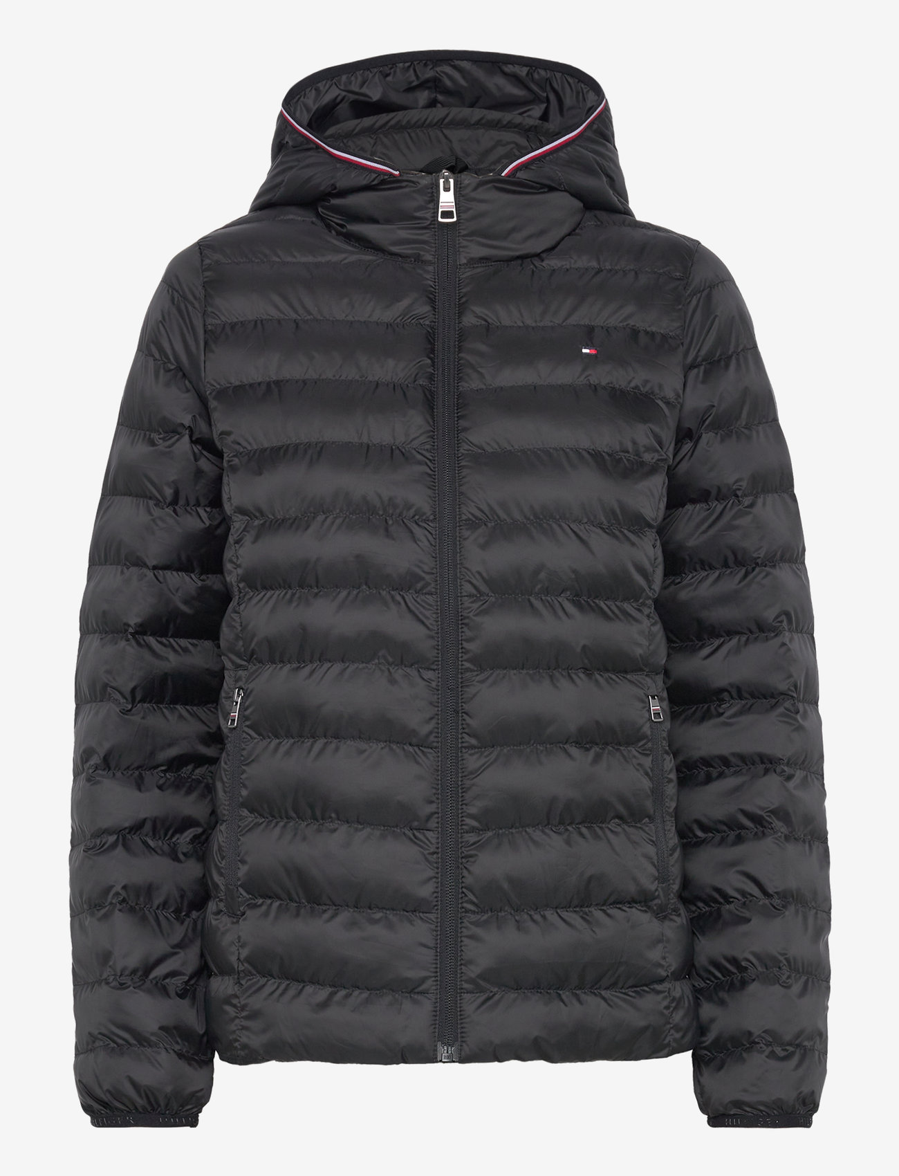 Tommy Hilfiger - LW PADDED GLOBAL STRIPE JACKET - pūkinės ir dygsniuotos striukės - black - 1