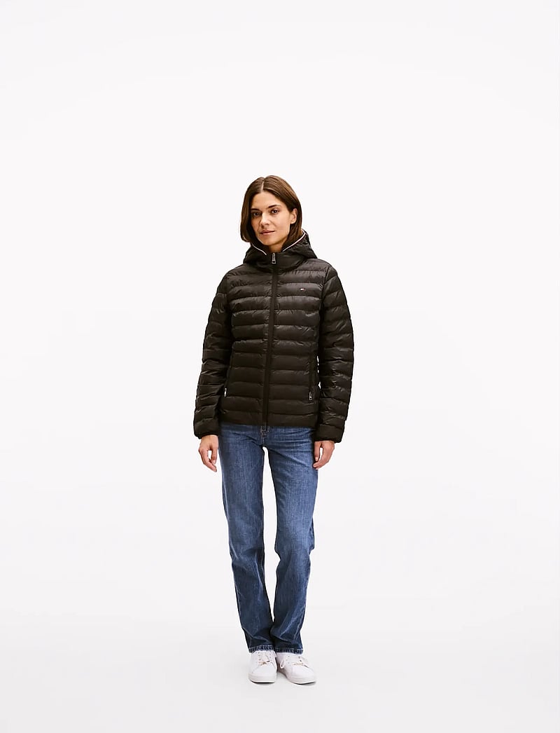 Tommy Hilfiger - LW PADDED GLOBAL STRIPE JACKET - pūkinės ir dygsniuotos striukės - black - 3