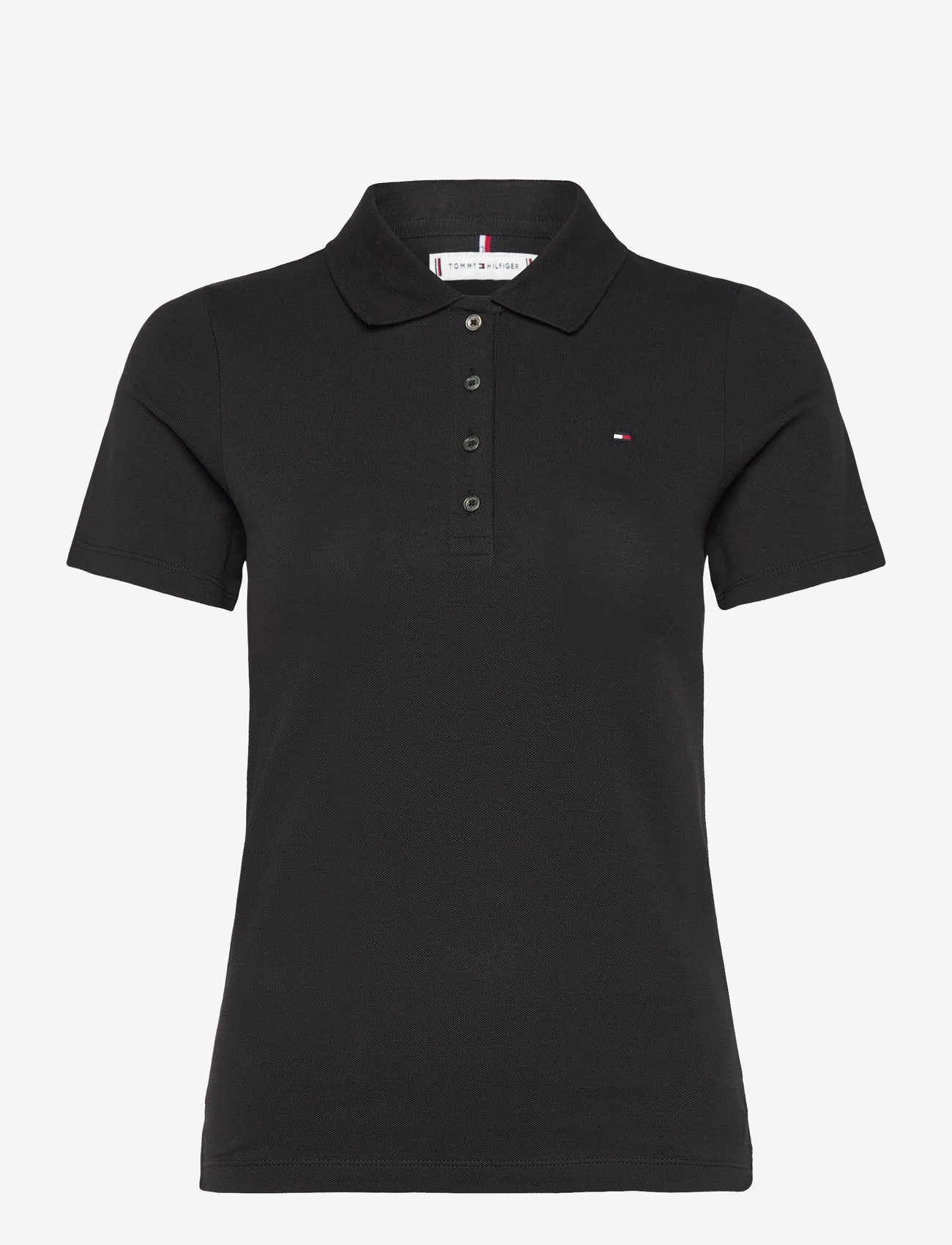 Tommy Hilfiger - 1985 SLIM PIQUE POLO SS - polo marškinėliai - black - 1