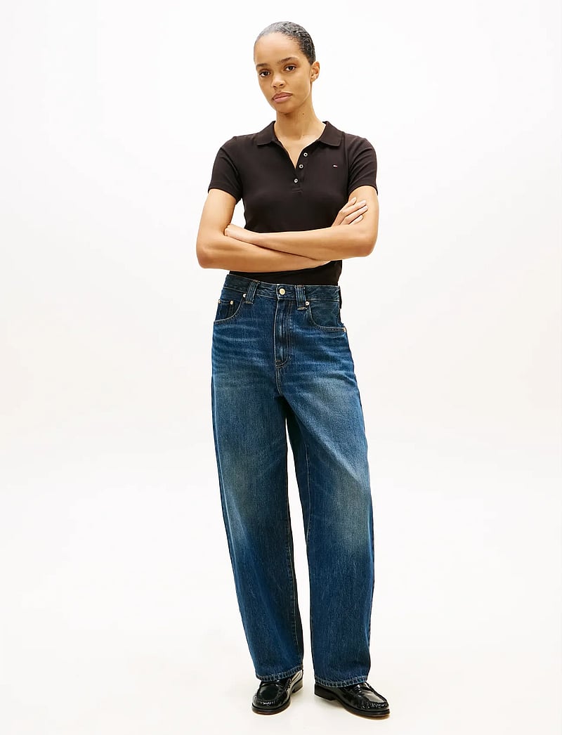 Tommy Hilfiger - 1985 SLIM PIQUE POLO SS - polo marškinėliai - black - 3