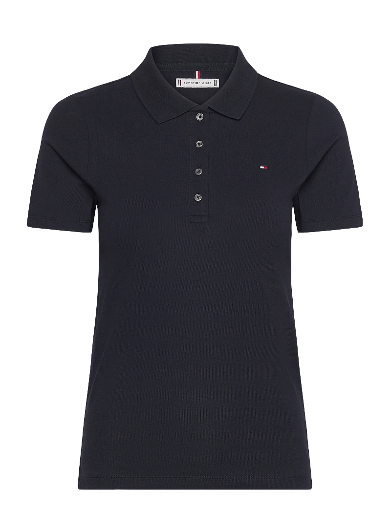 Tommy Hilfiger - 1985 SLIM PIQUE POLO SS - poloshirts - desert sky - 1