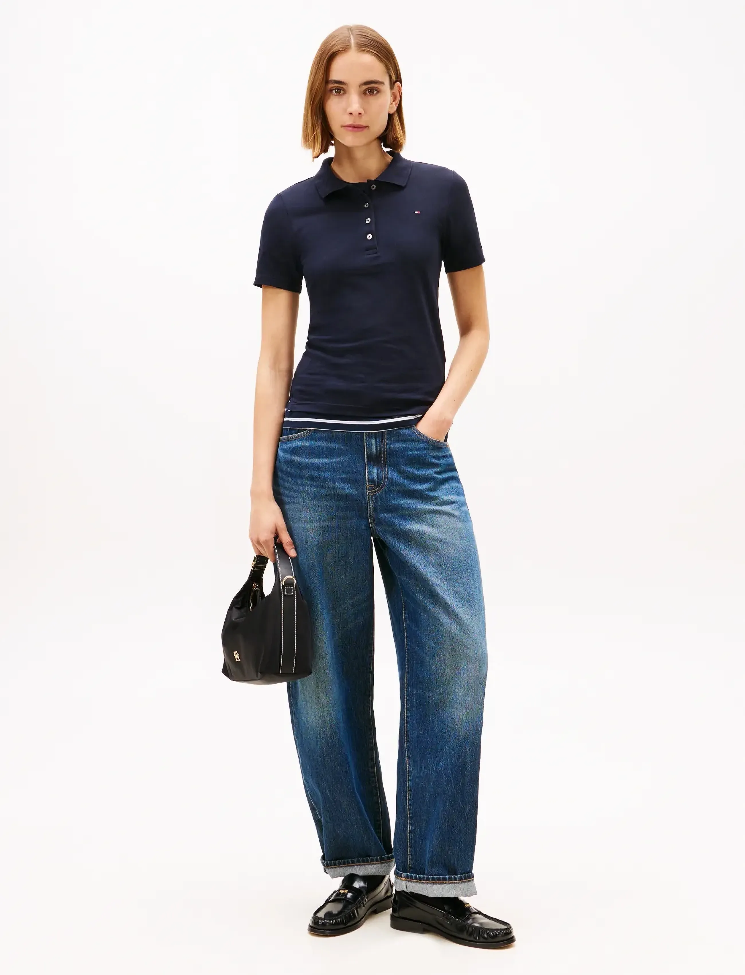 TOMMY HILFIGER 1985 Slim Pique Polo Ss blusar dam – bild 5