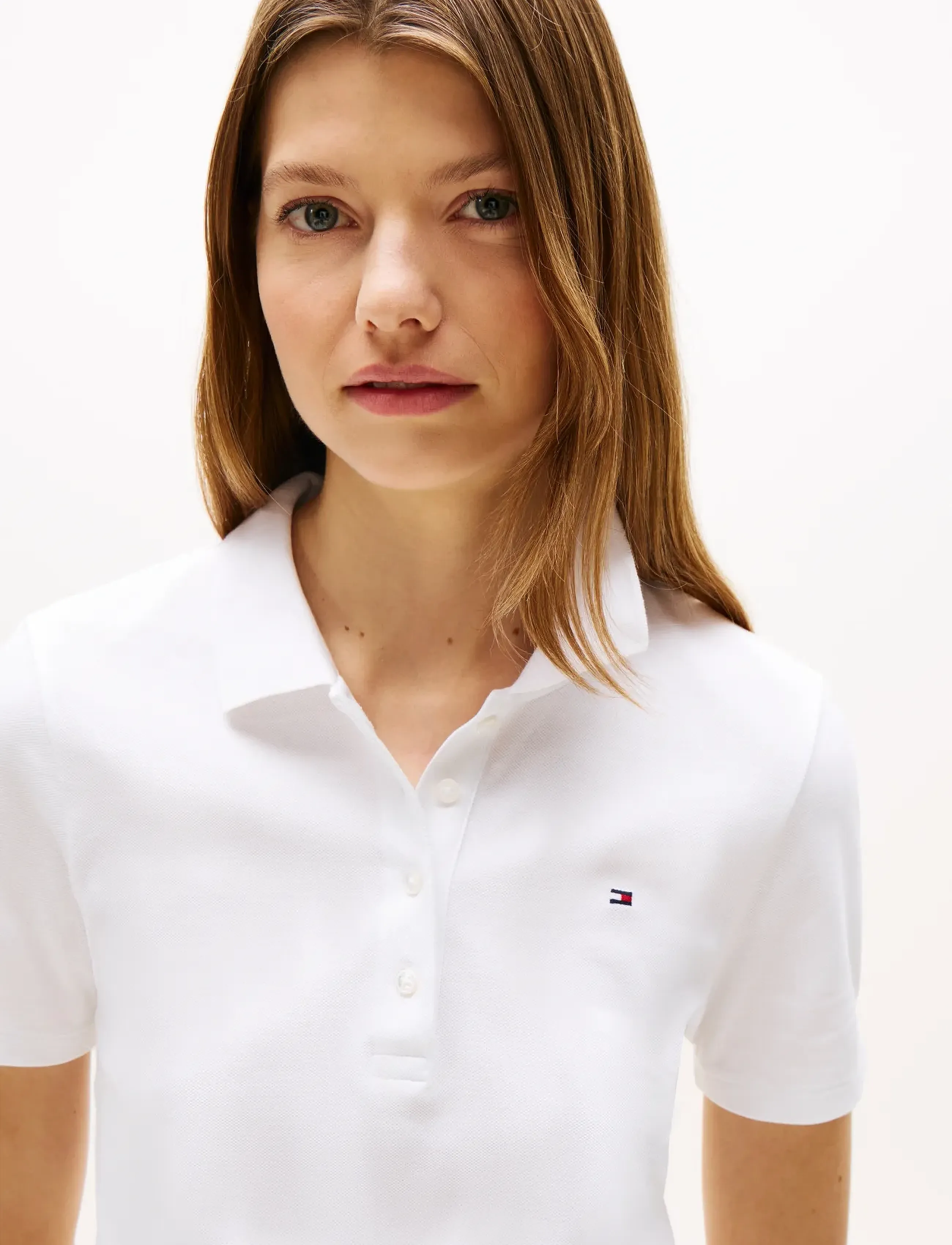 Tommy Hilfiger - 1985 SLIM PIQUE POLO SS - polos - th optic white - 4