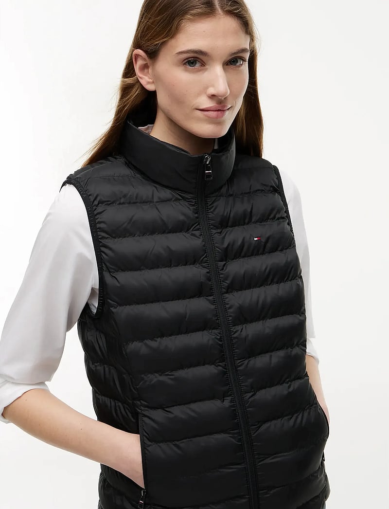 Tommy Hilfiger - LW PADDED GLOBAL STRIPE VEST - frühlingsjacken - black - 1