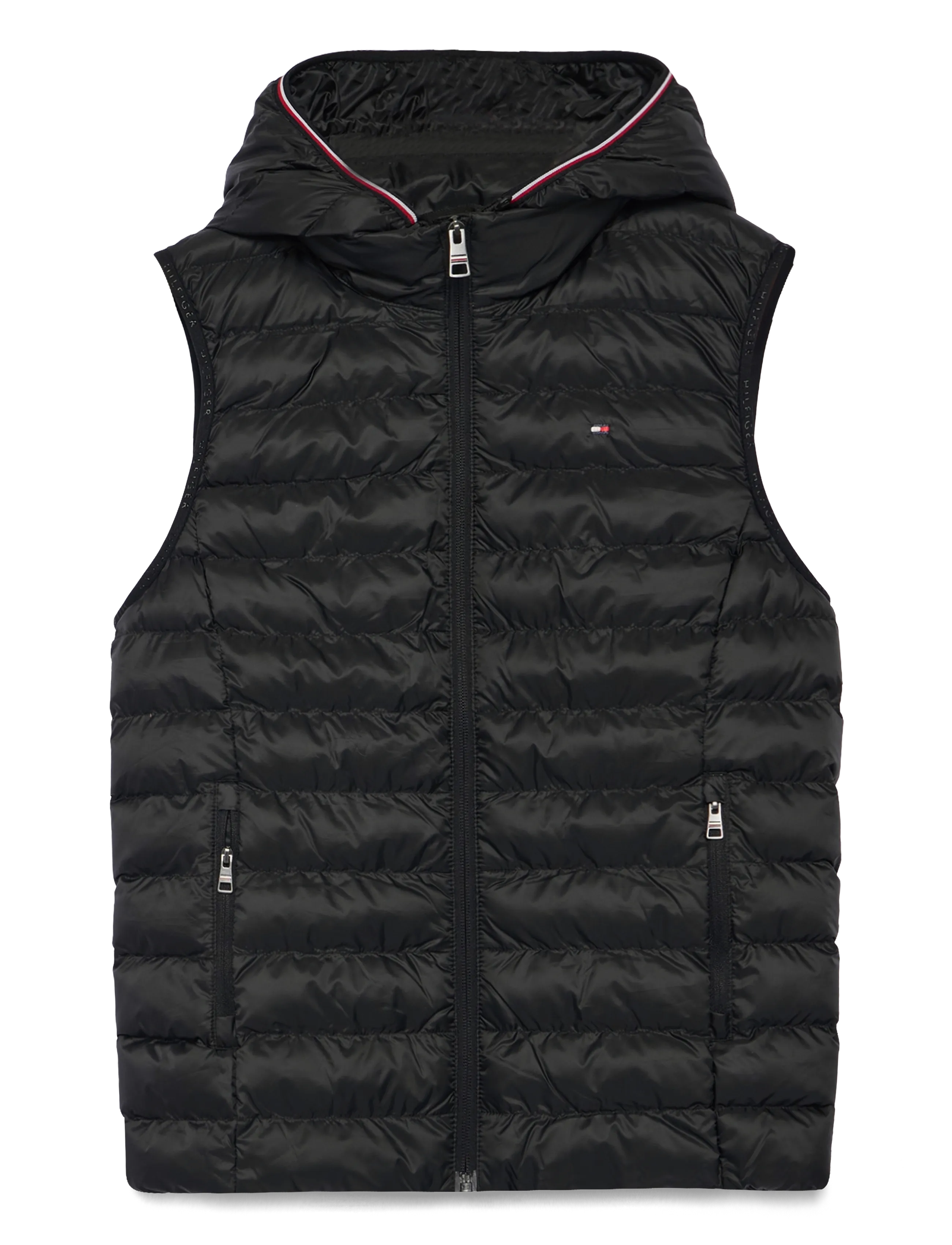 TOMMY HILFIGER Lw Gefüttert Global Stripe Vest Schwarz - XXS - Damen