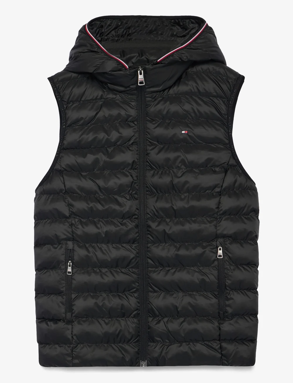 Tommy Hilfiger - LW PADDED GLOBAL STRIPE VEST - fall jackets - black - 1