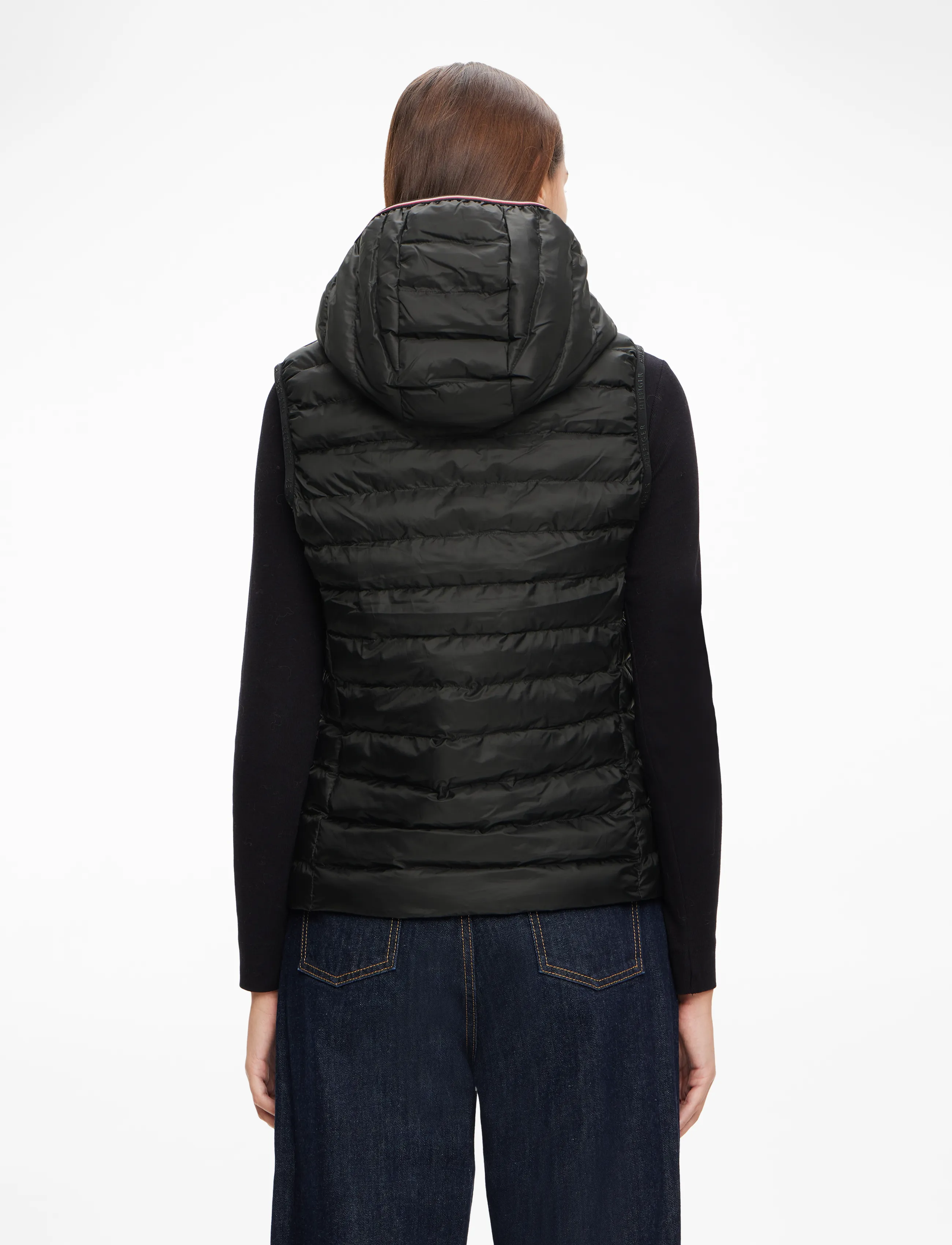 Tommy Hilfiger - LW PADDED GLOBAL STRIPE VEST - kevadjoped - black - 5