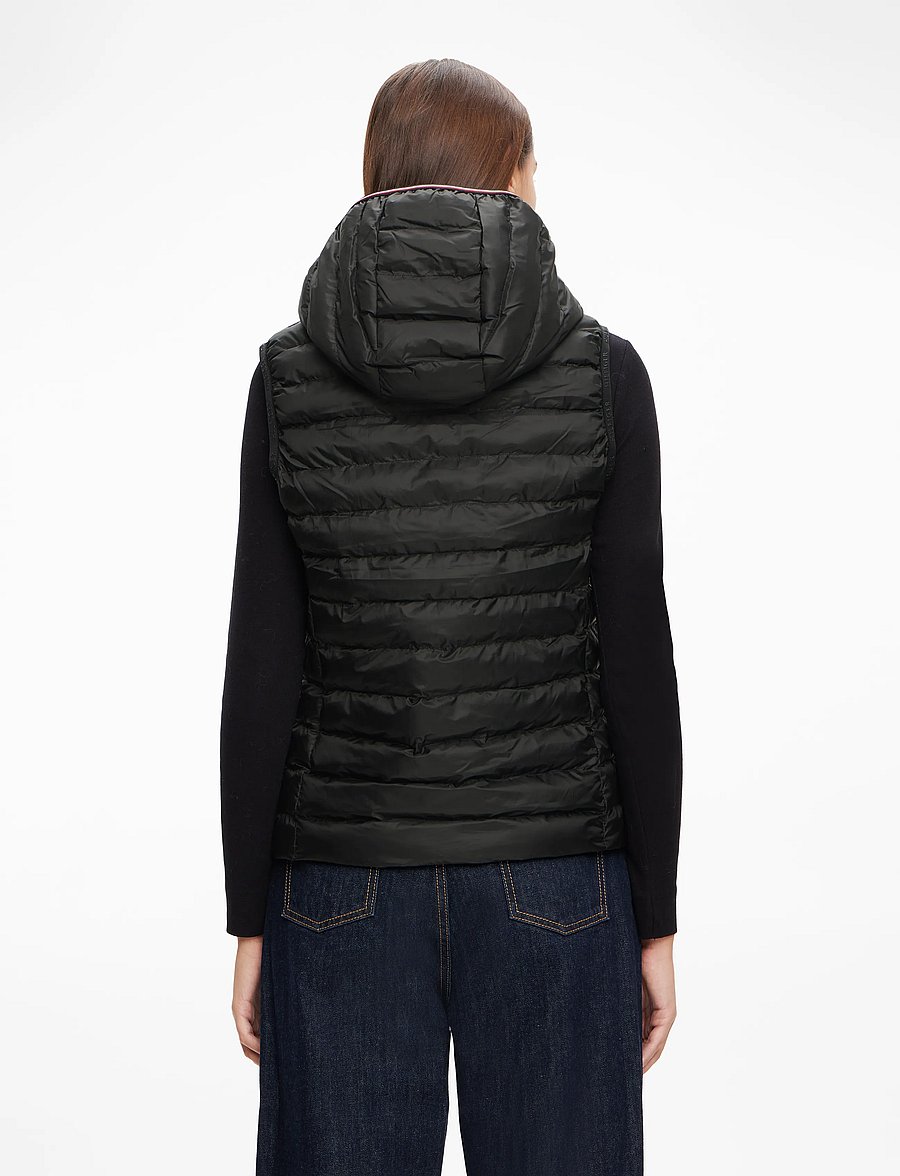 Tommy Hilfiger - LW PADDED GLOBAL STRIPE VEST - frühlingsjacken - black - 5