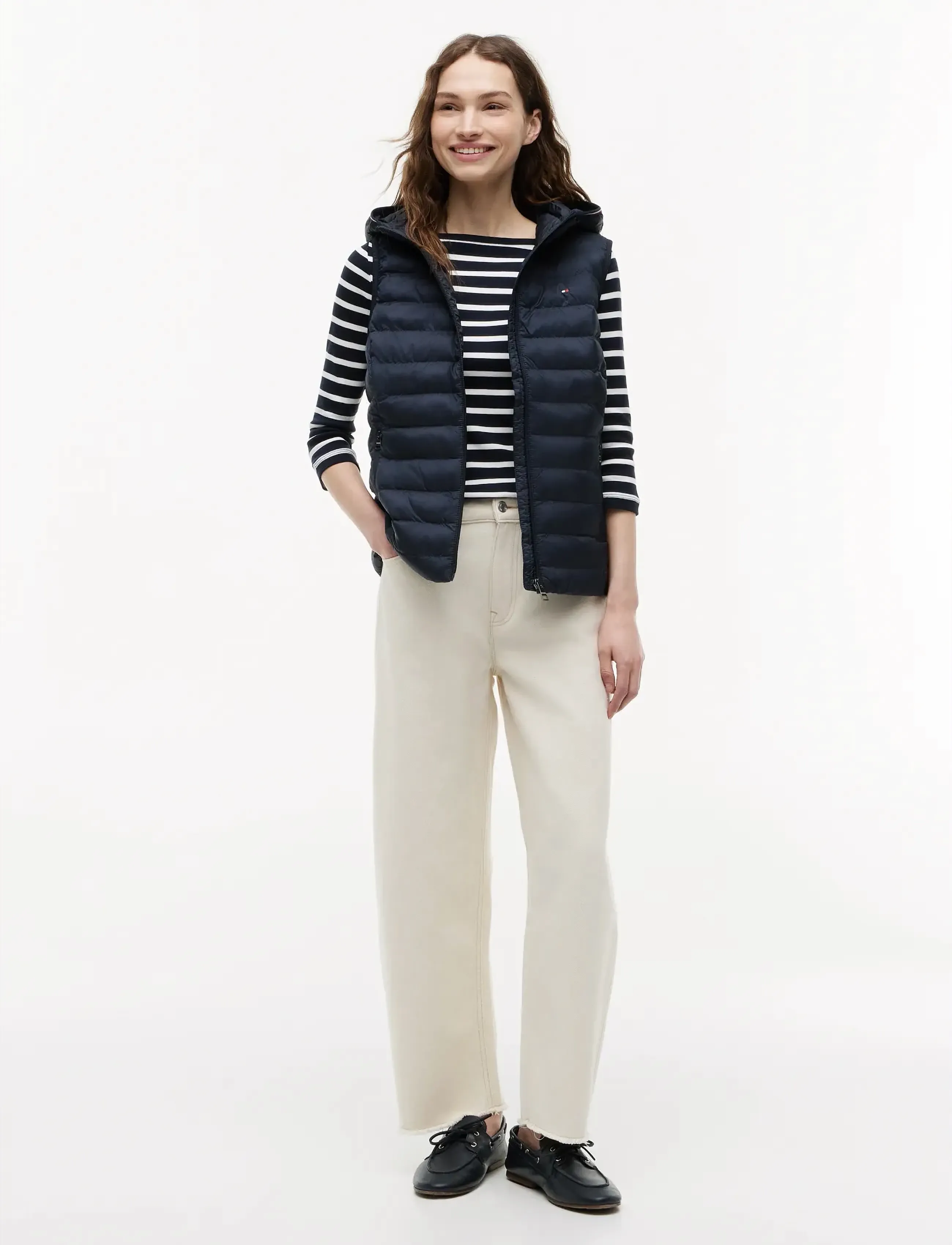 Tommy Hilfiger - LW PADDED GLOBAL STRIPE VEST - vårjakker - navy blue - 4