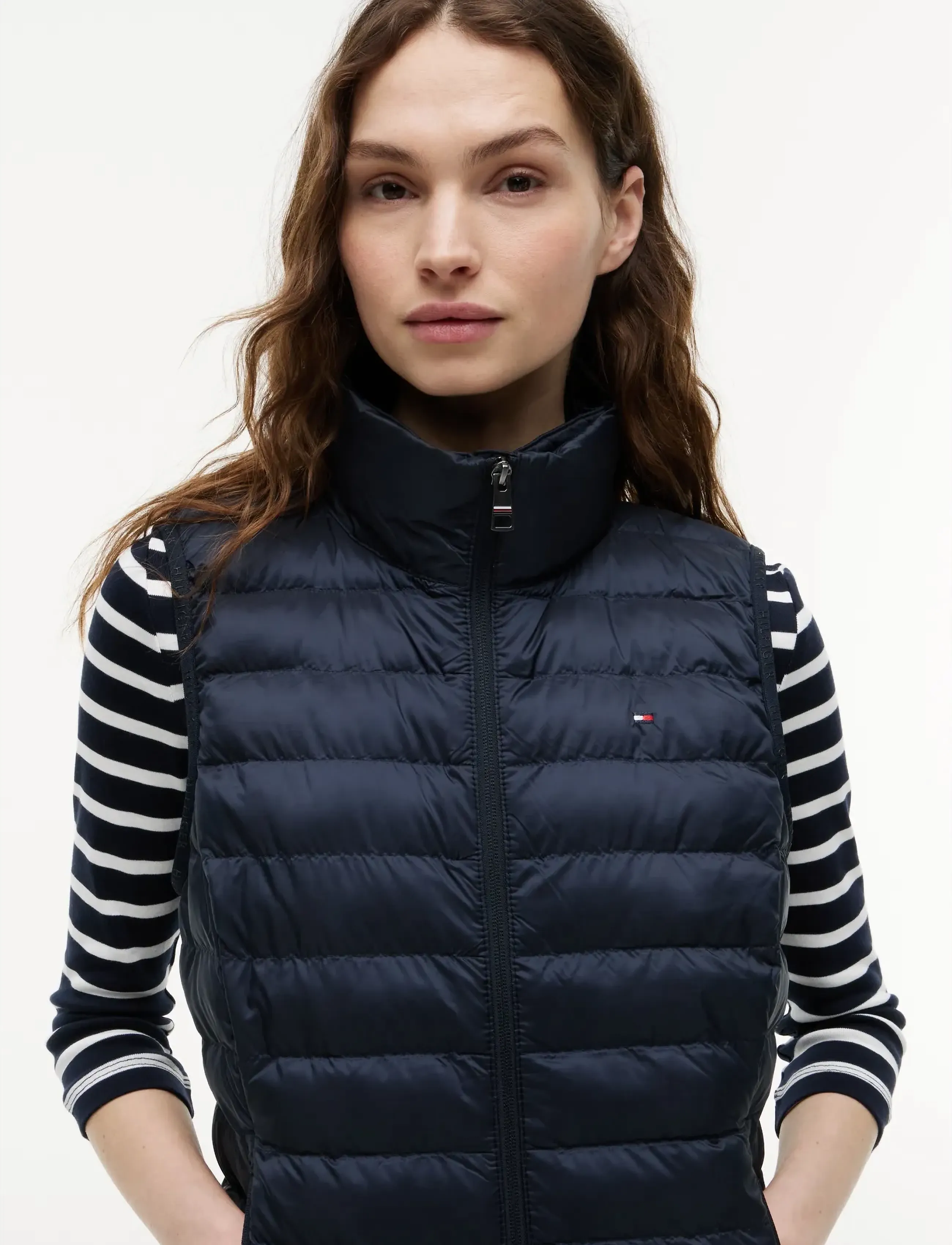 Tommy Hilfiger - LW PADDED GLOBAL STRIPE VEST - vårjakker - navy blue - 5