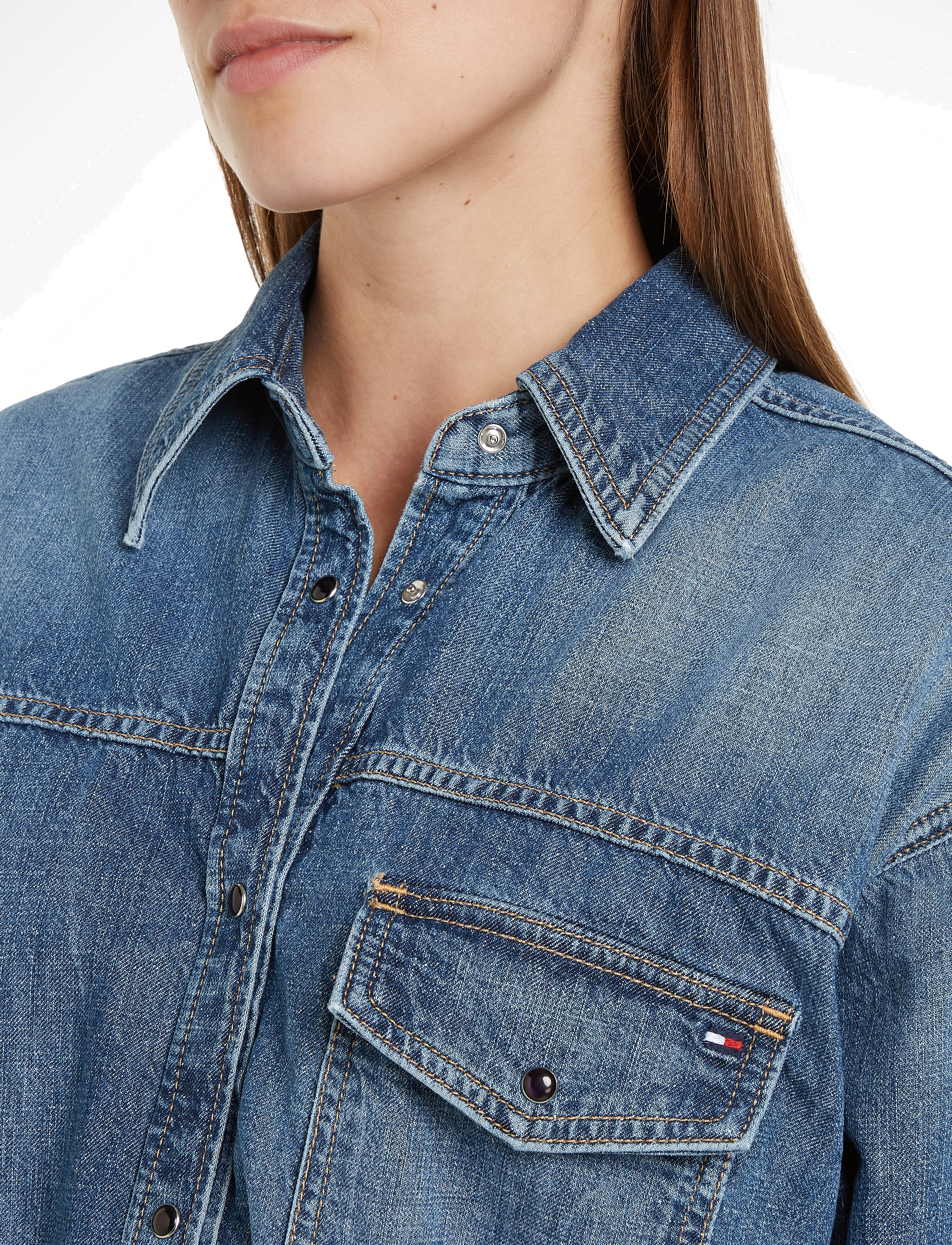 Tommy Hilfiger - DNM LS RELAXED SHIRT BETH - beth - 3