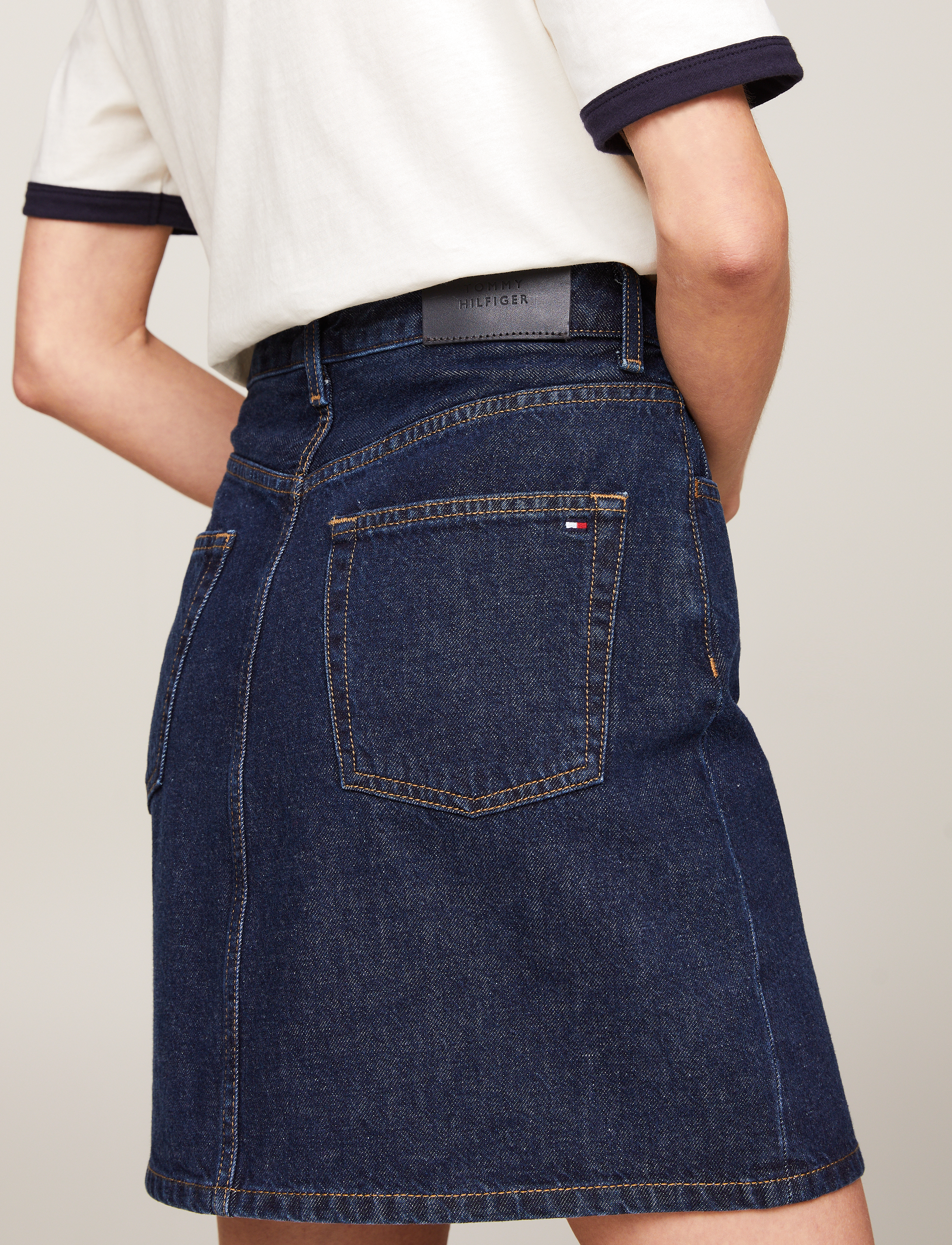 Tommy Hilfiger - DNM MINI SKIRT HW CLER - cler - 2