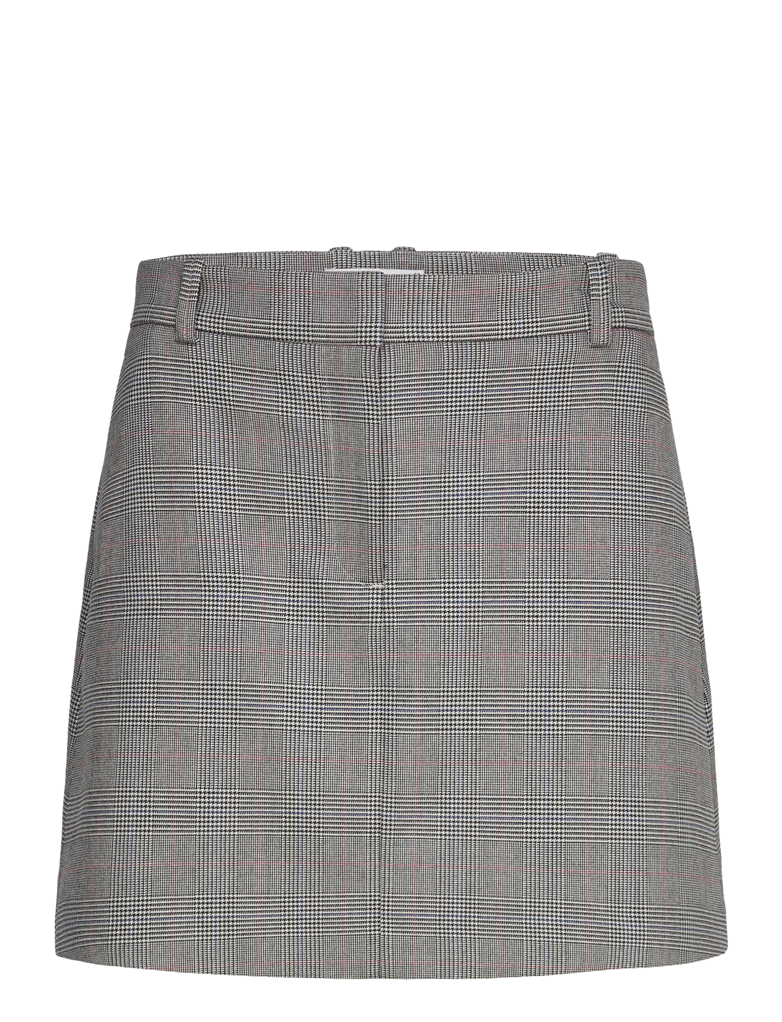 Tommy Hilfiger POW CHECK SHORT SKIRT - Nederdele - GLOBAL STP CHECK/ S/ TEXTURE H GREY / grey