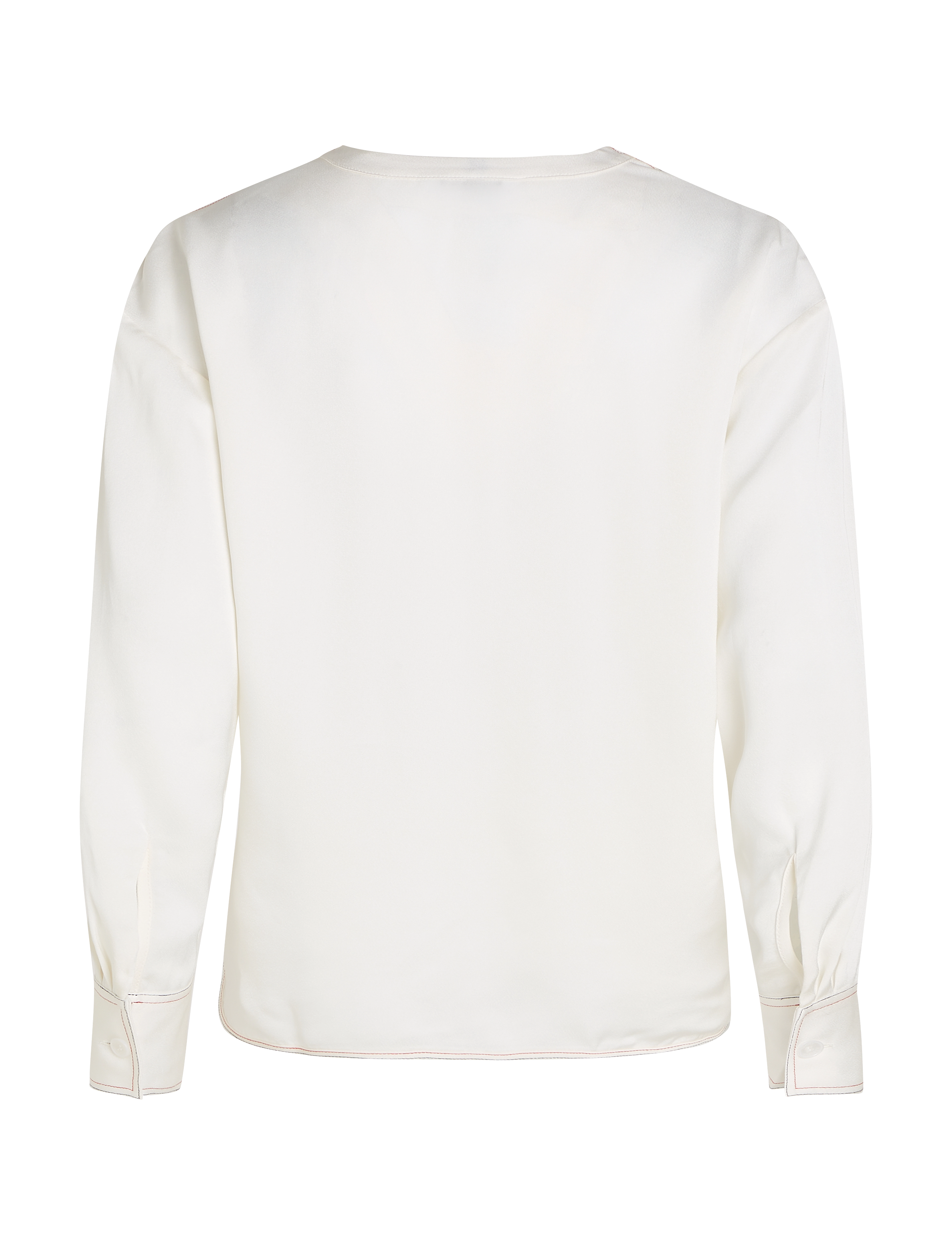 Tommy Hilfiger - RWB STITCH V-NECK LS BLOUSE - langærmede bluser - ancient white - 4