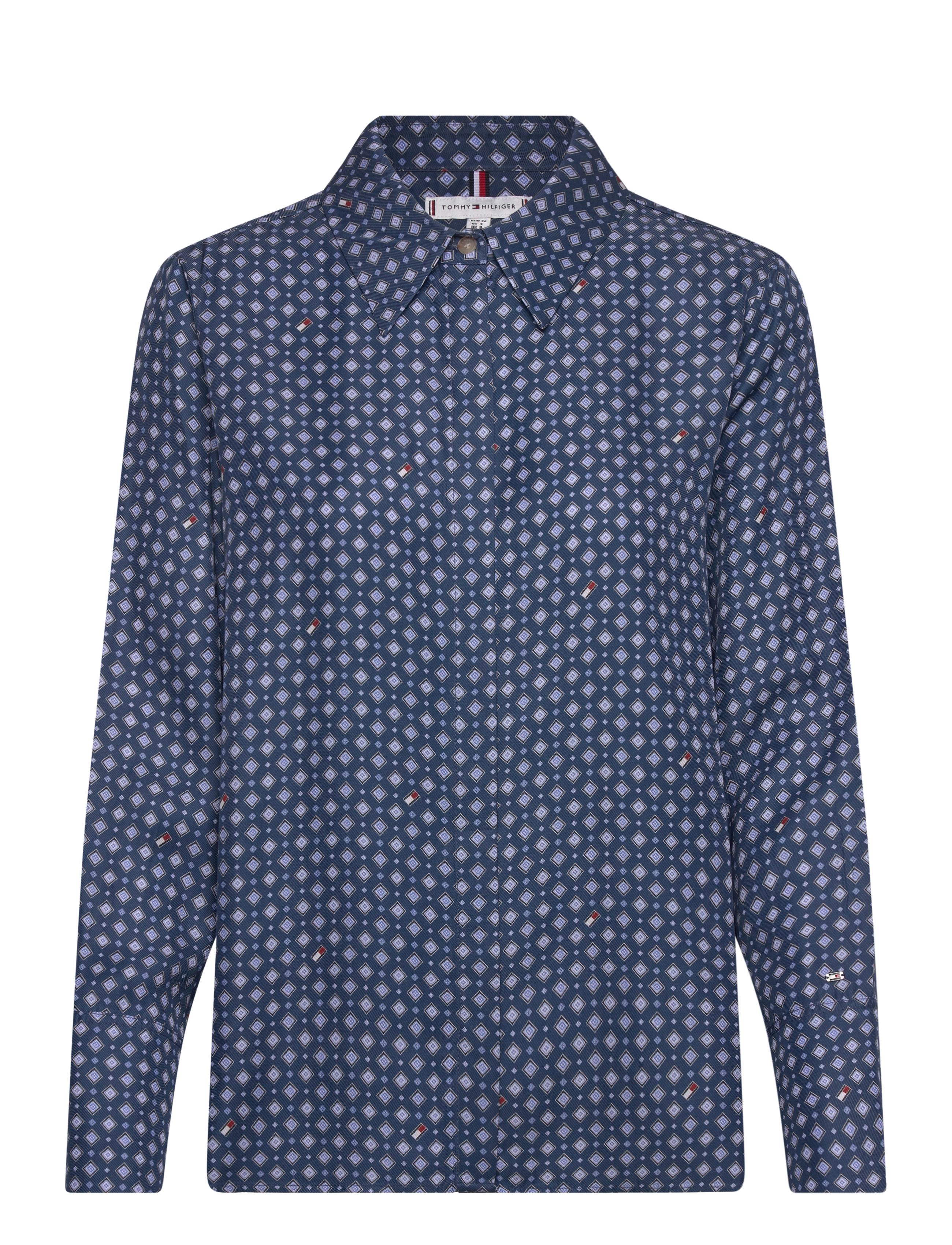 TOMMY HILFIGER Foulard Regular Shirt Blau - 32 - Damen
