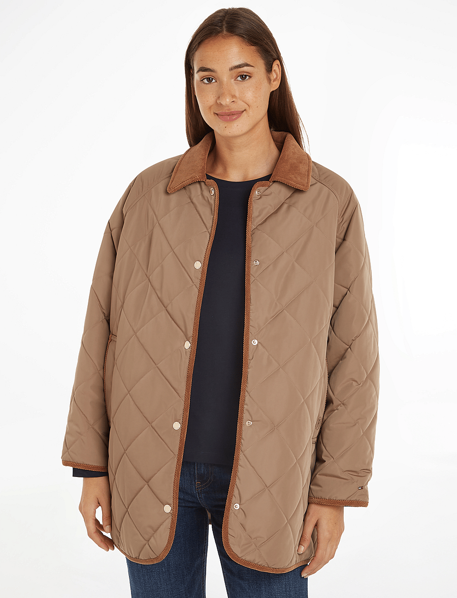 Tommy Hilfiger - MD LW QUILTED REVERSIBLE COAT - classic khaki - 0