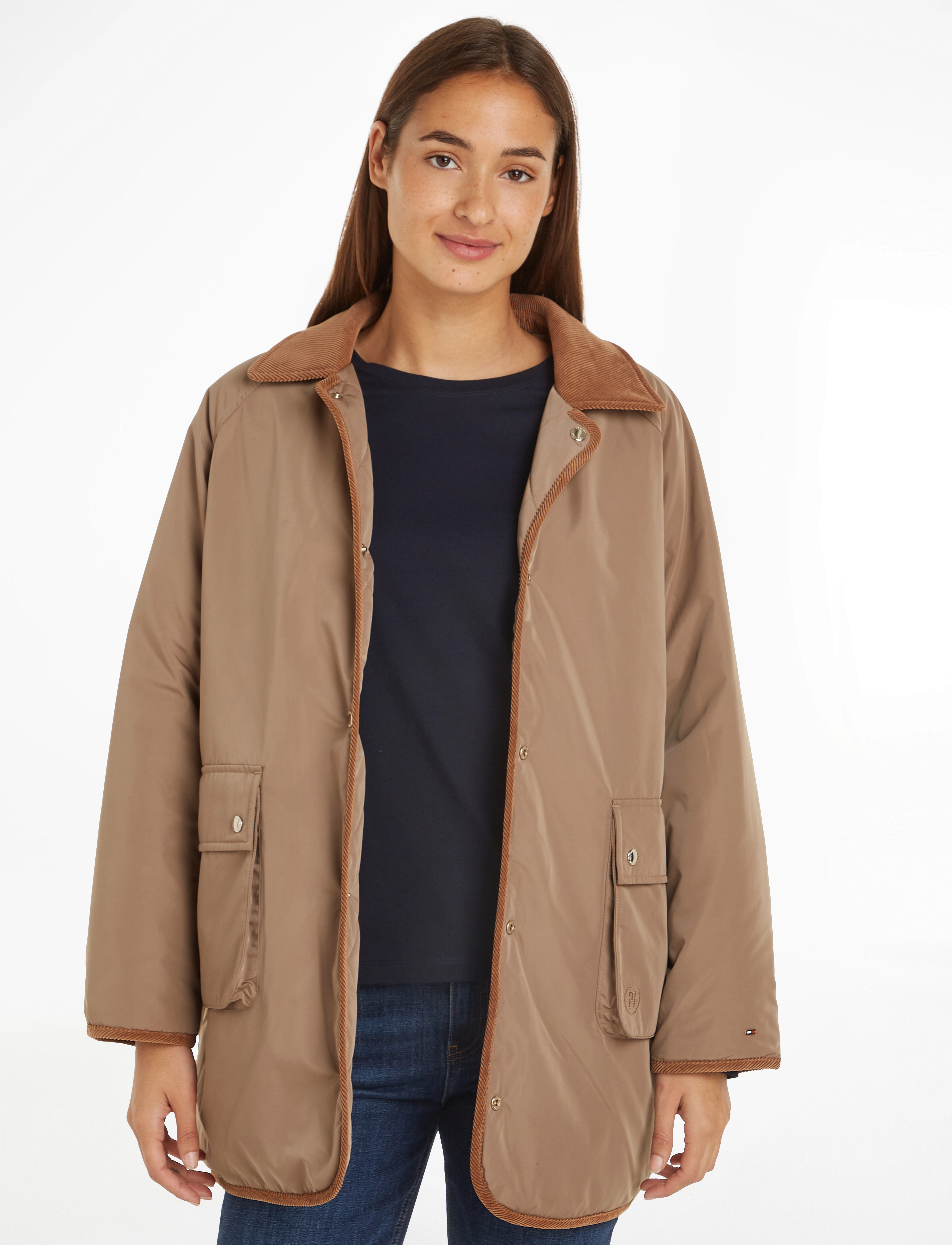 Tommy Hilfiger - MD LW QUILTED REVERSIBLE COAT - classic khaki - 4