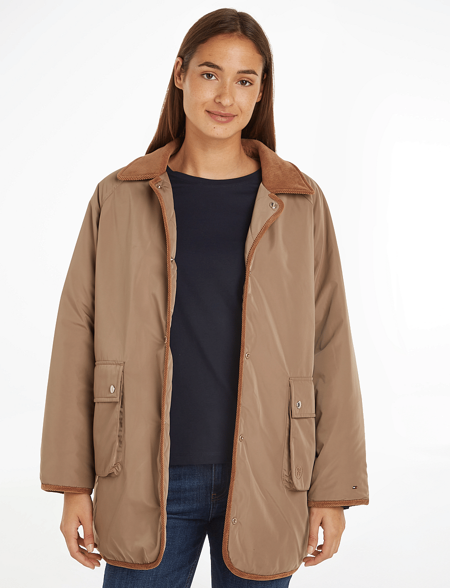 Tommy Hilfiger - MD LW QUILTED REVERSIBLE COAT - classic khaki - 4