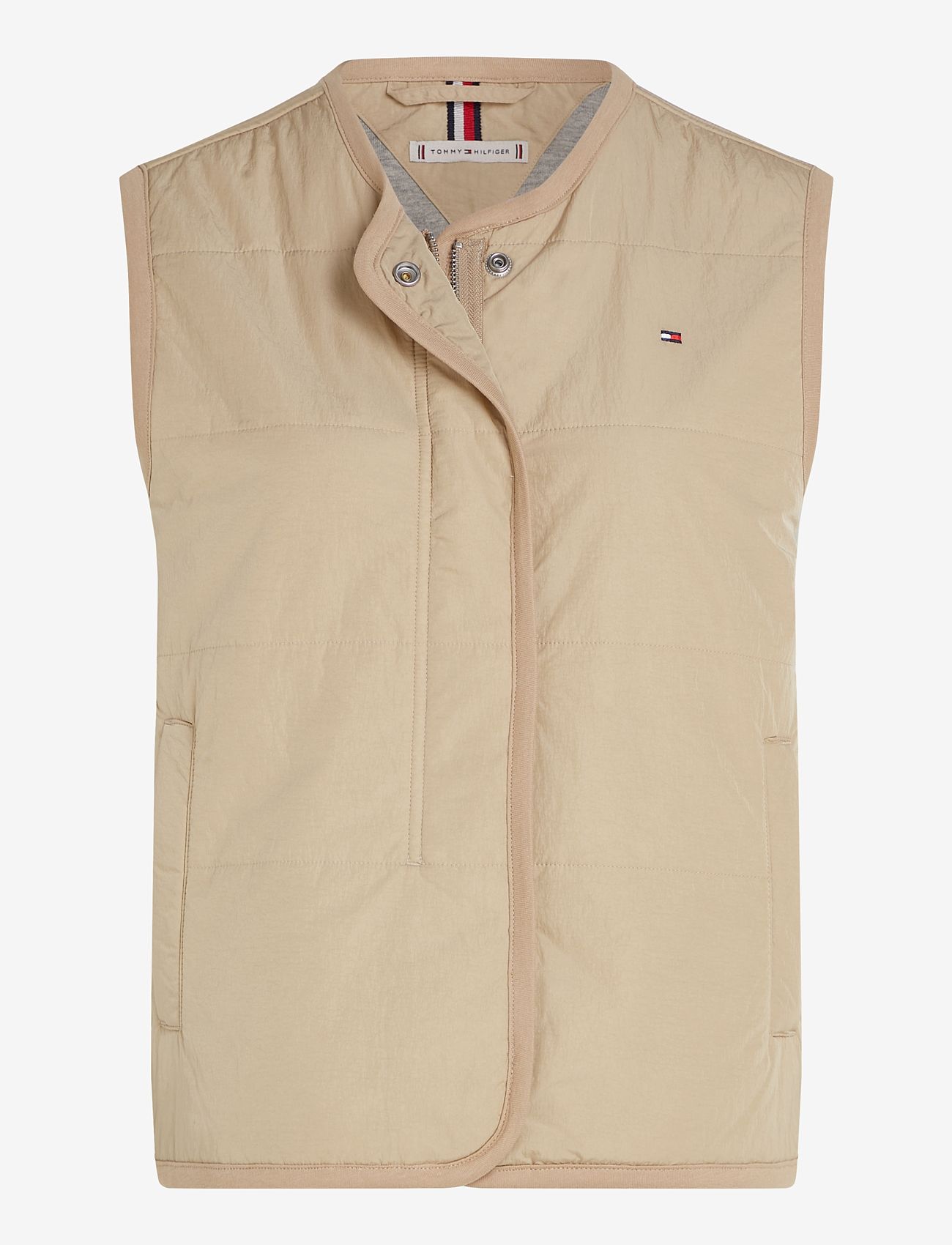 Tommy Hilfiger - JERSEY LINED VEST - sügisjakid - beige - 1