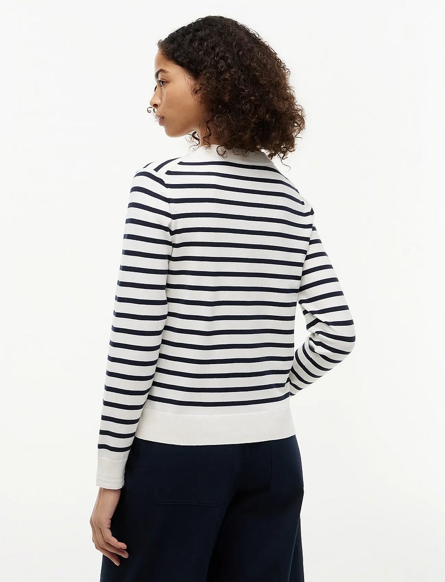 Tommy Hilfiger - CO JERSEY FINE GG C-NK LS CARDI - strickjacken - ivory petal dark n navy breton stp - 2