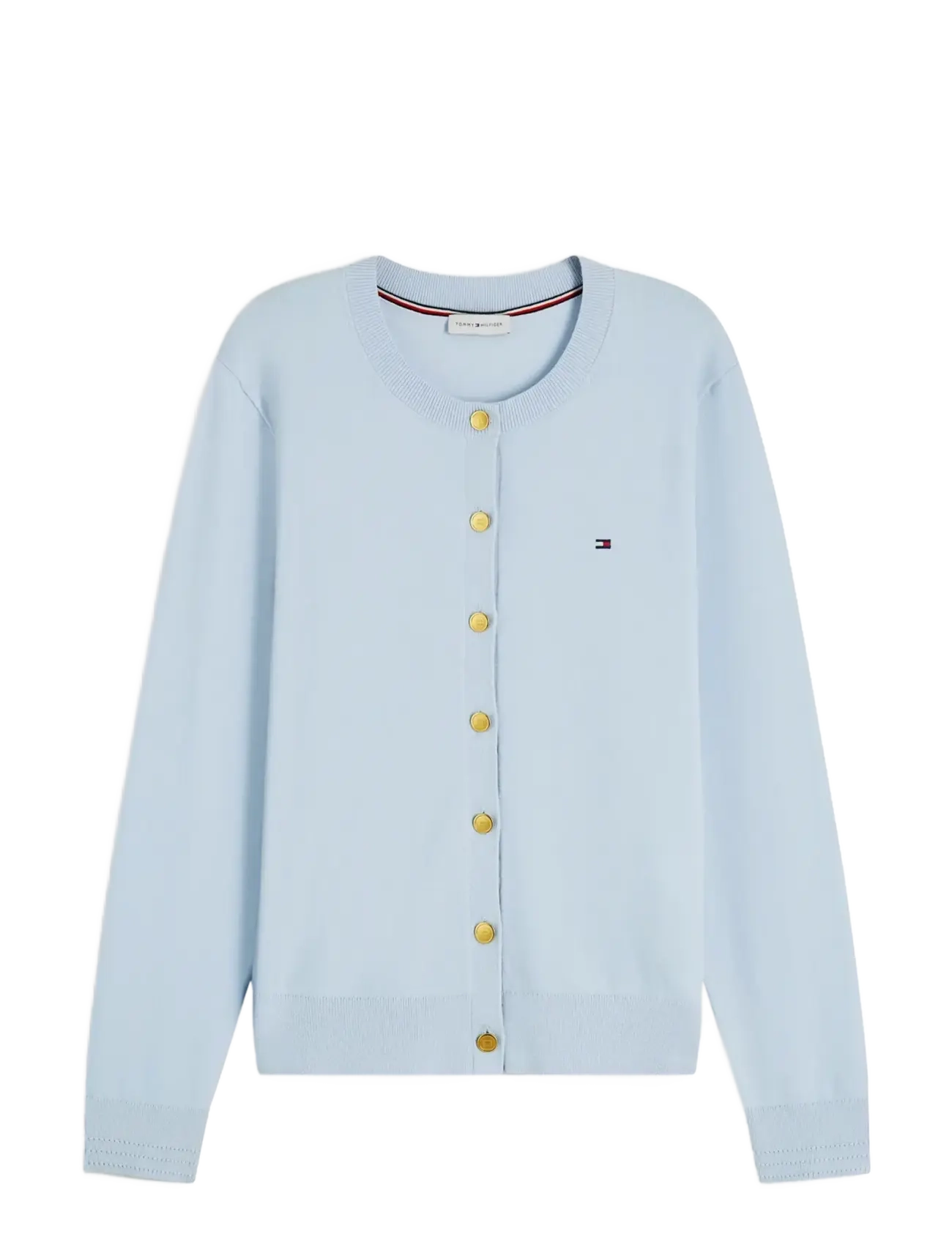 Tommy Hilfiger IM CO JERSEY STC CARDI LS C-NK - Cardigans - BREEZY BLUE / blue