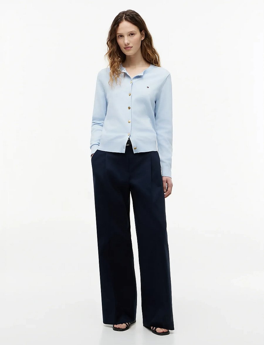 Tommy Hilfiger - CO JERSEY FINE GG C-NK LS CARDI - strickjacken - breezy blue - 4