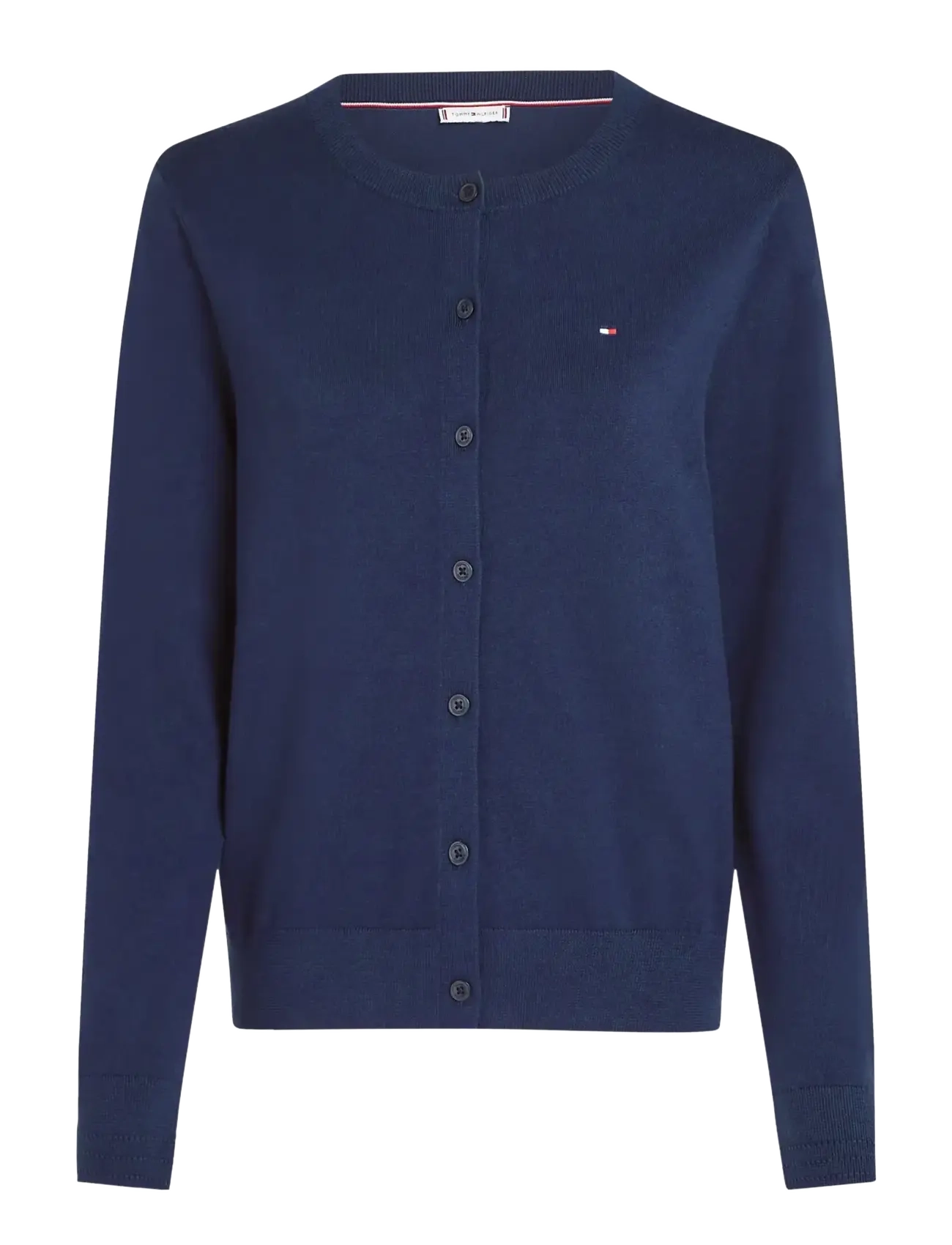 Tommy Hilfiger IM CO JERSEY STC CARDI LS C-NK - Cardigans - DARK NIGHT NAVY / navy