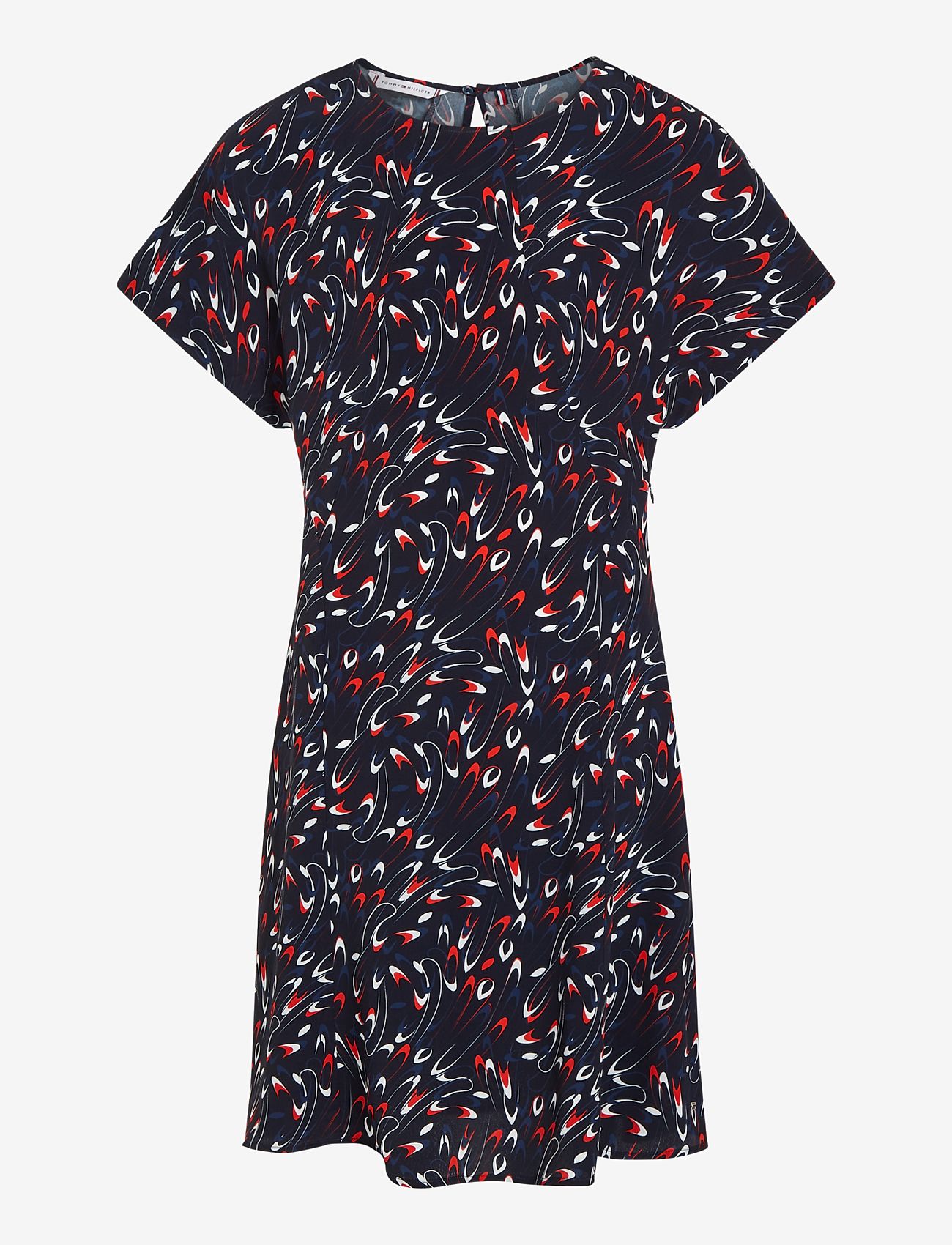 Tommy Hilfiger - SMALL RIBBON F&F SS SHORT DRESS - korta klänningar - small ribbon print/ desert sky - 0