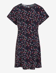 Tommy Hilfiger - SMALL RIBBON F&F SS SHORT DRESS - korte kjoler - small ribbon print/ desert sky - 0