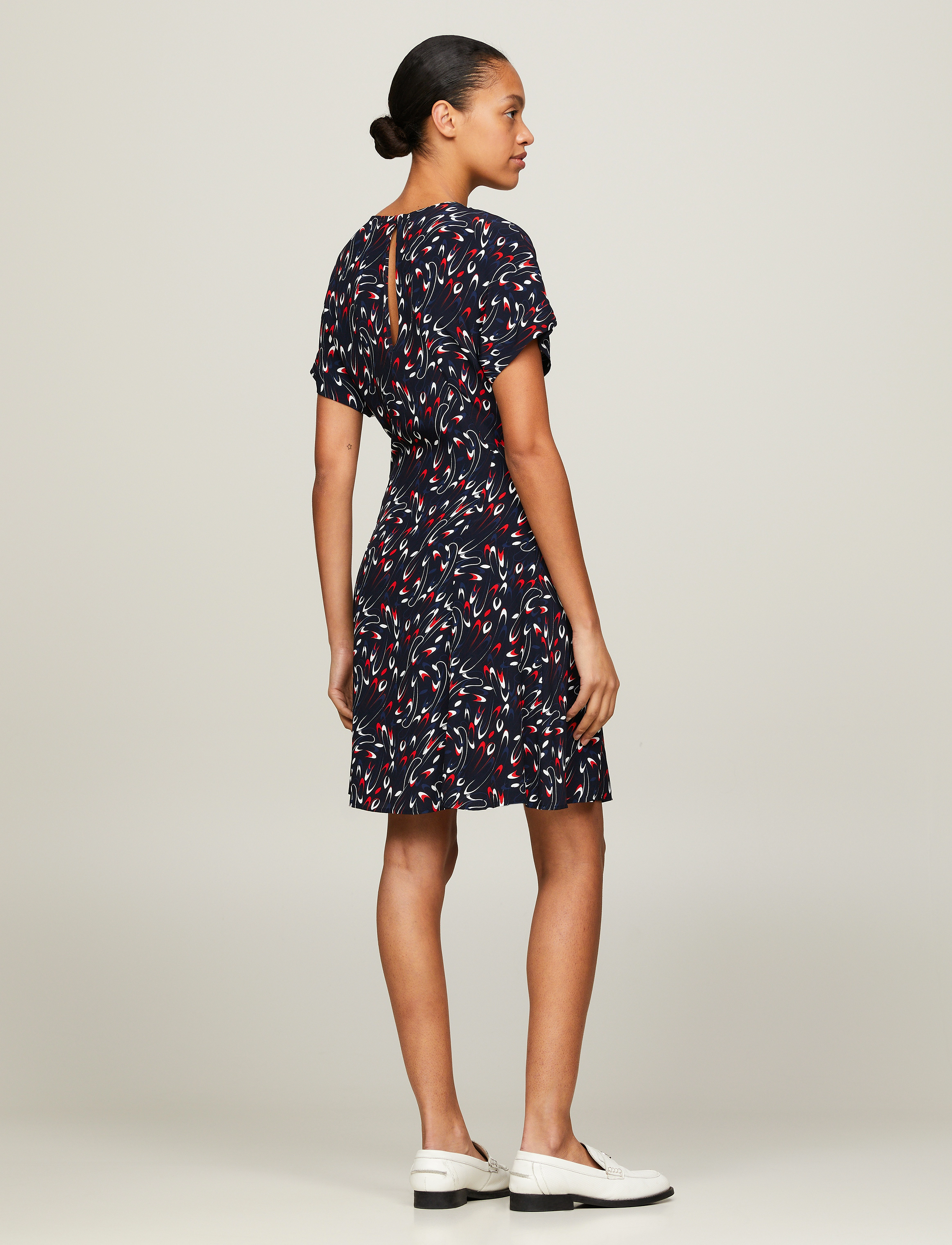 Tommy Hilfiger - SMALL RIBBON F&F SS SHORT DRESS - small ribbon print/ desert sky - 2