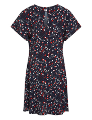 Tommy Hilfiger - SMALL RIBBON F&F SS SHORT DRESS - korta klänningar - small ribbon print/ desert sky - 4