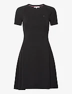 CO JERSEY STITCH F&F DRESS - BLACK