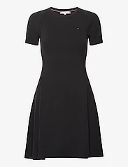 Tommy Hilfiger - CO JERSEY STITCH F&F DRESS - t-shirt dresses - black - 0