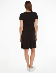 Tommy Hilfiger - CO JERSEY STITCH F&F DRESS - sukienki koszulowe - black - 3