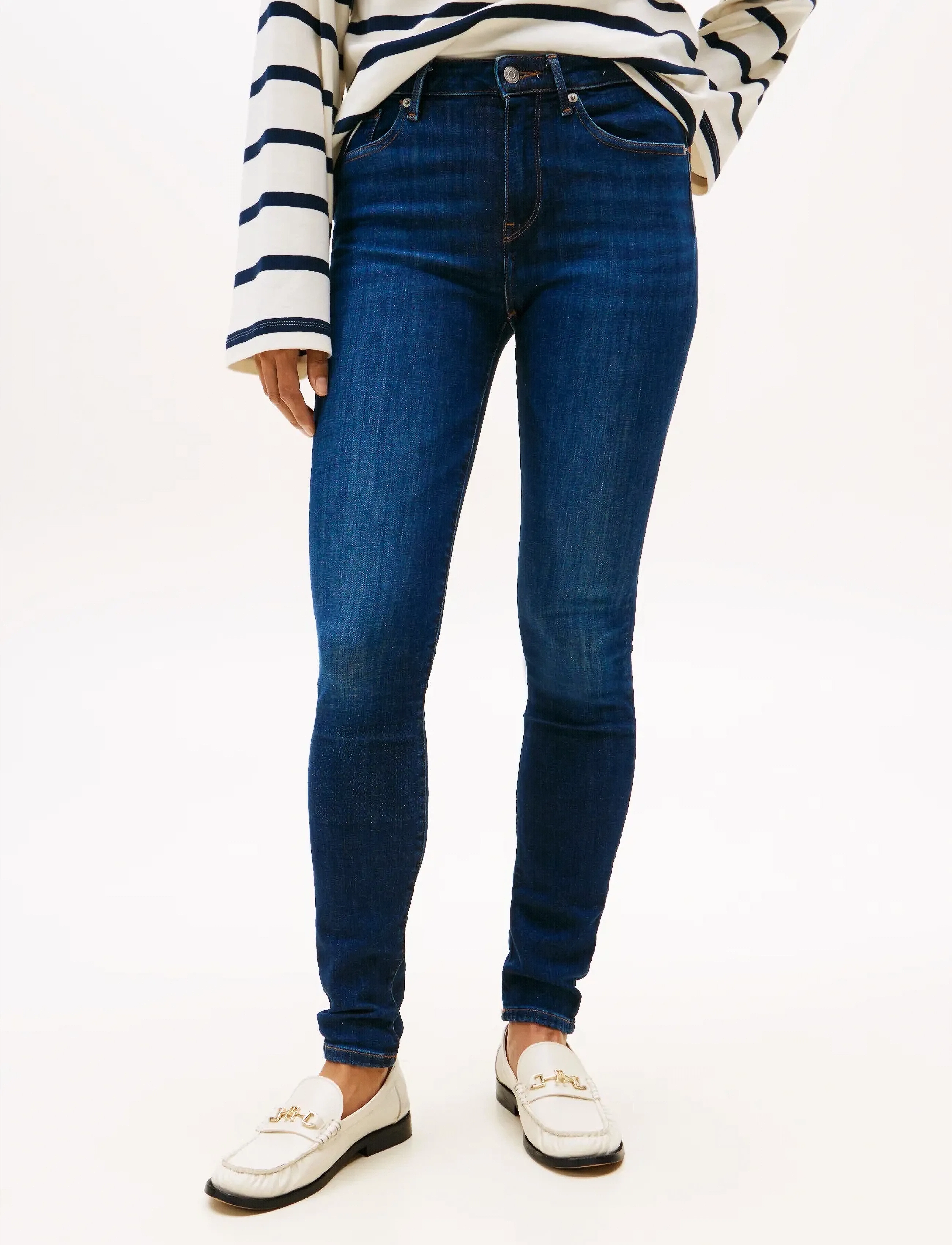 Tommy Hilfiger - NOS COMO SKINNY RW DARK BLUE - skinny jeans - nos dark blue - 0