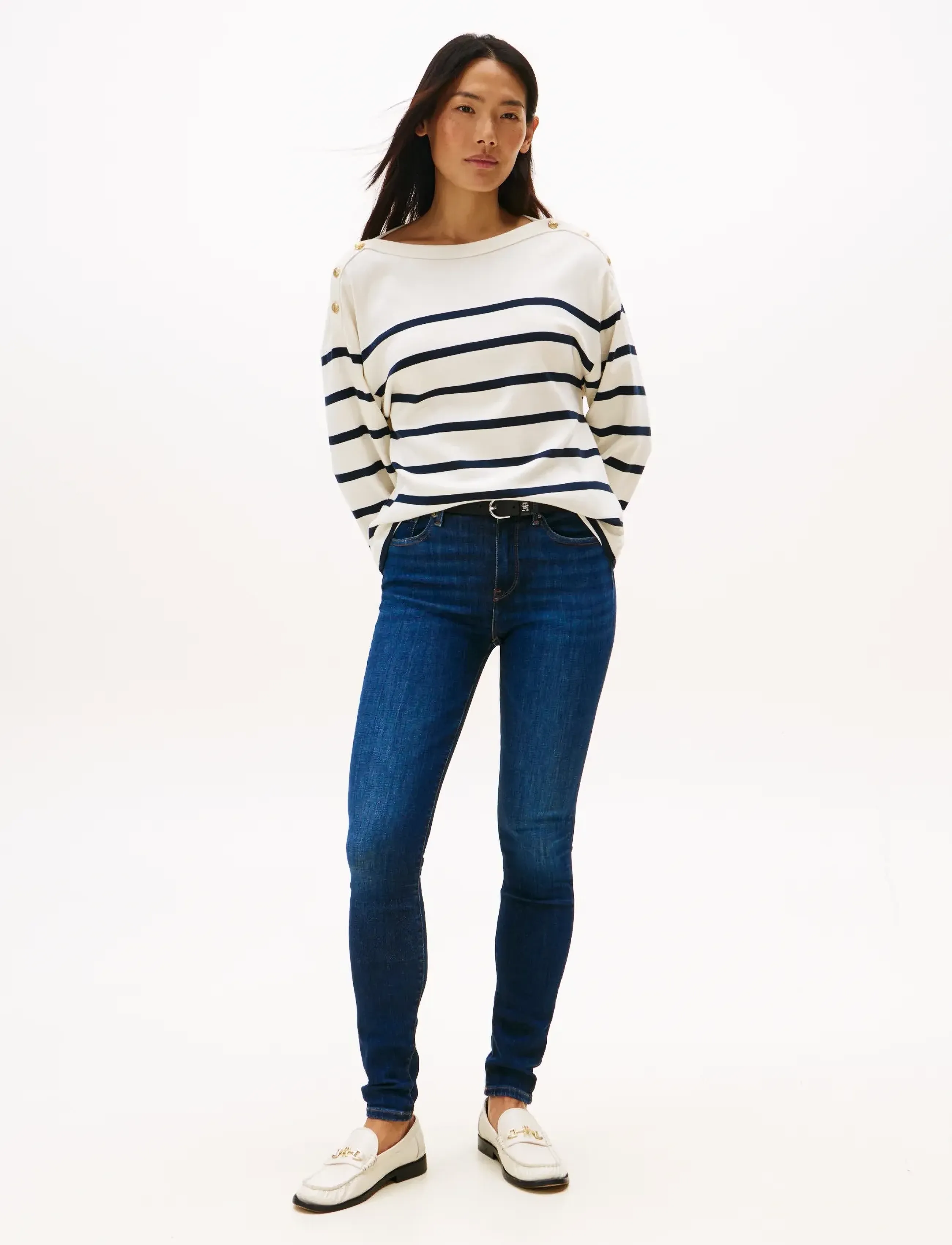 Tommy Hilfiger - NOS COMO SKINNY RW DARK BLUE - skinny džinsi - nos dark blue - 2