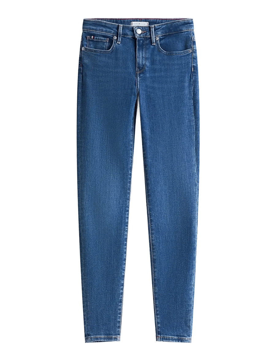 Tommy Hilfiger - NOS COMO SKINNY RW MID BLUE - liibuvad teksad - nos mid blue - 1