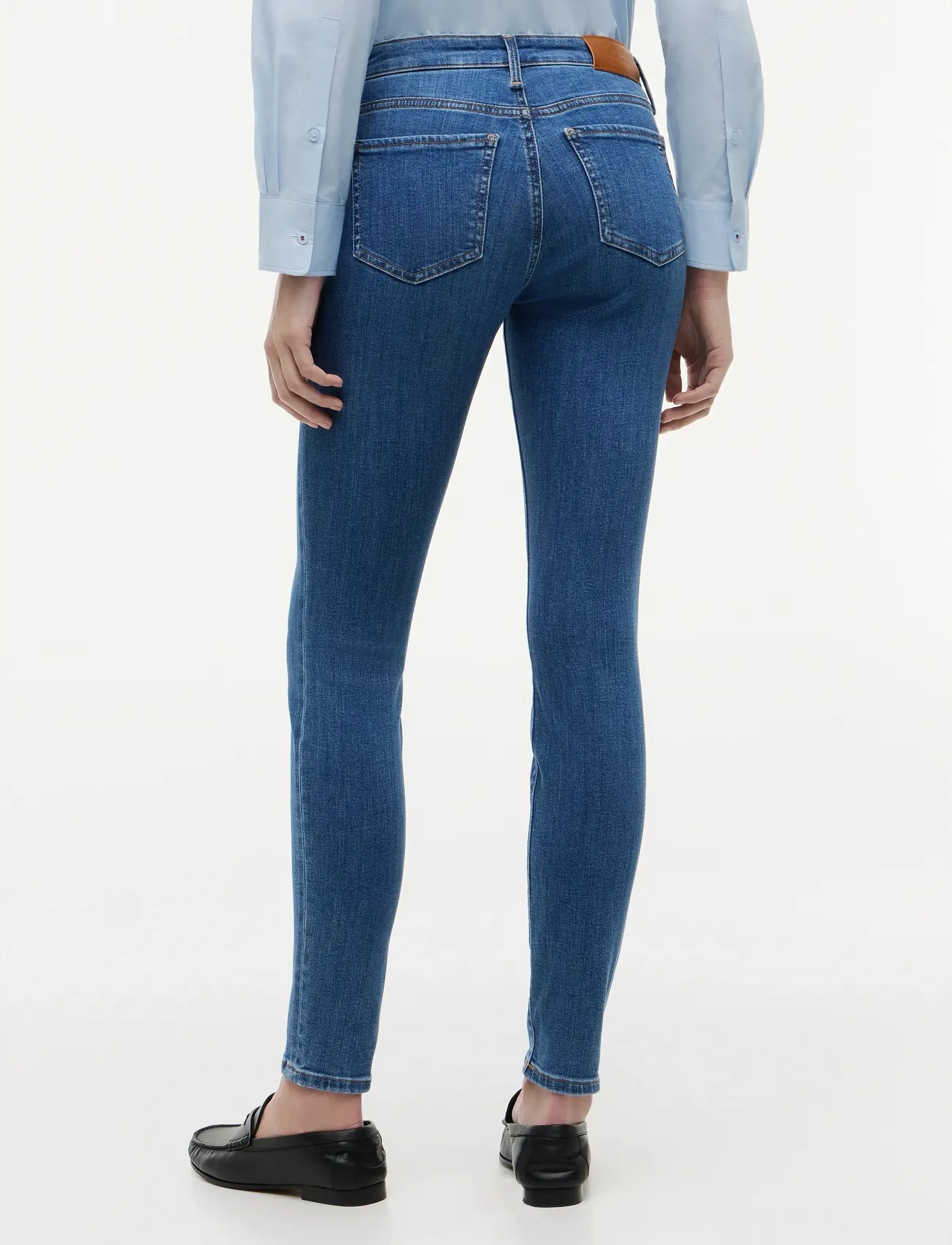 Tommy Hilfiger - NOS COMO SKINNY RW MID BLUE - skinny džinsi - nos mid blue - 2