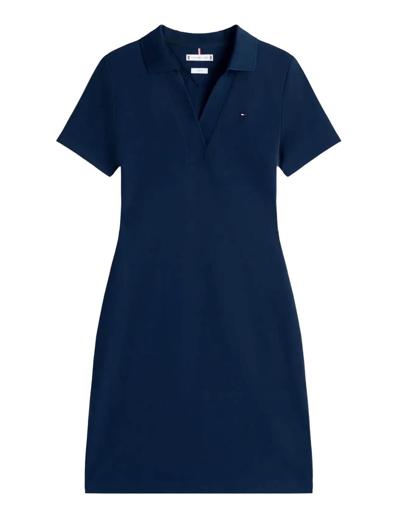 Tommy Hilfiger SLIM OPEN NK POLO DRESS SS - Summer savings - DARK NIGHT NAVY / navy