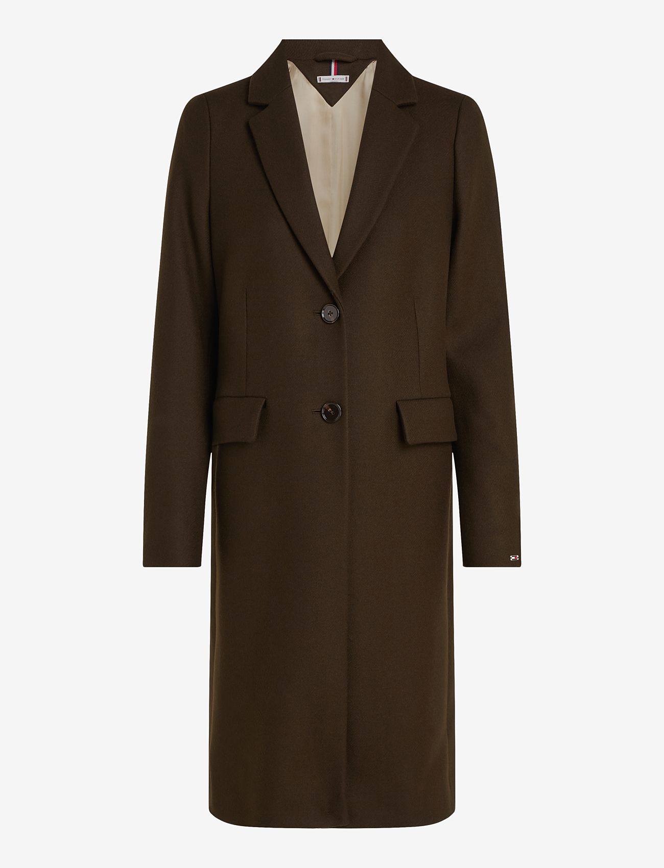 Tommy Hilfiger - WOOL BLEND CLASSIC COAT - outerwear - dark coffee - 0