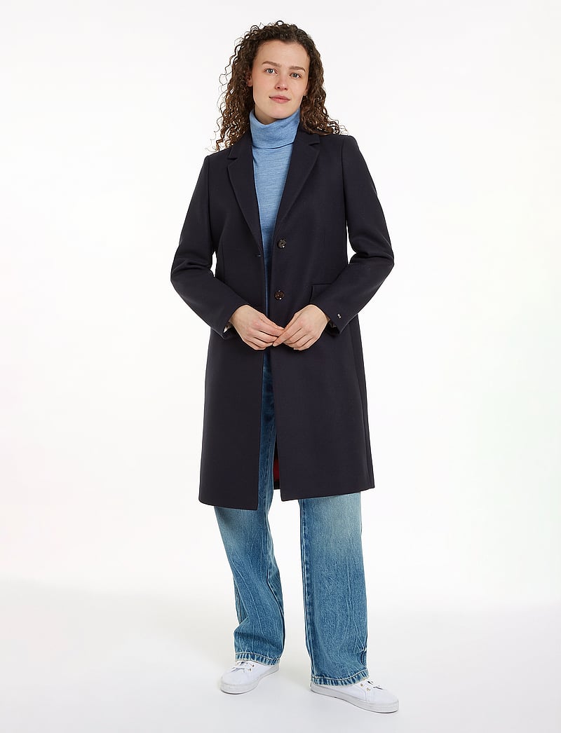 Tommy Hilfiger - WOOL BLEND CLASSIC COAT - ullkappor - desert sky - 0