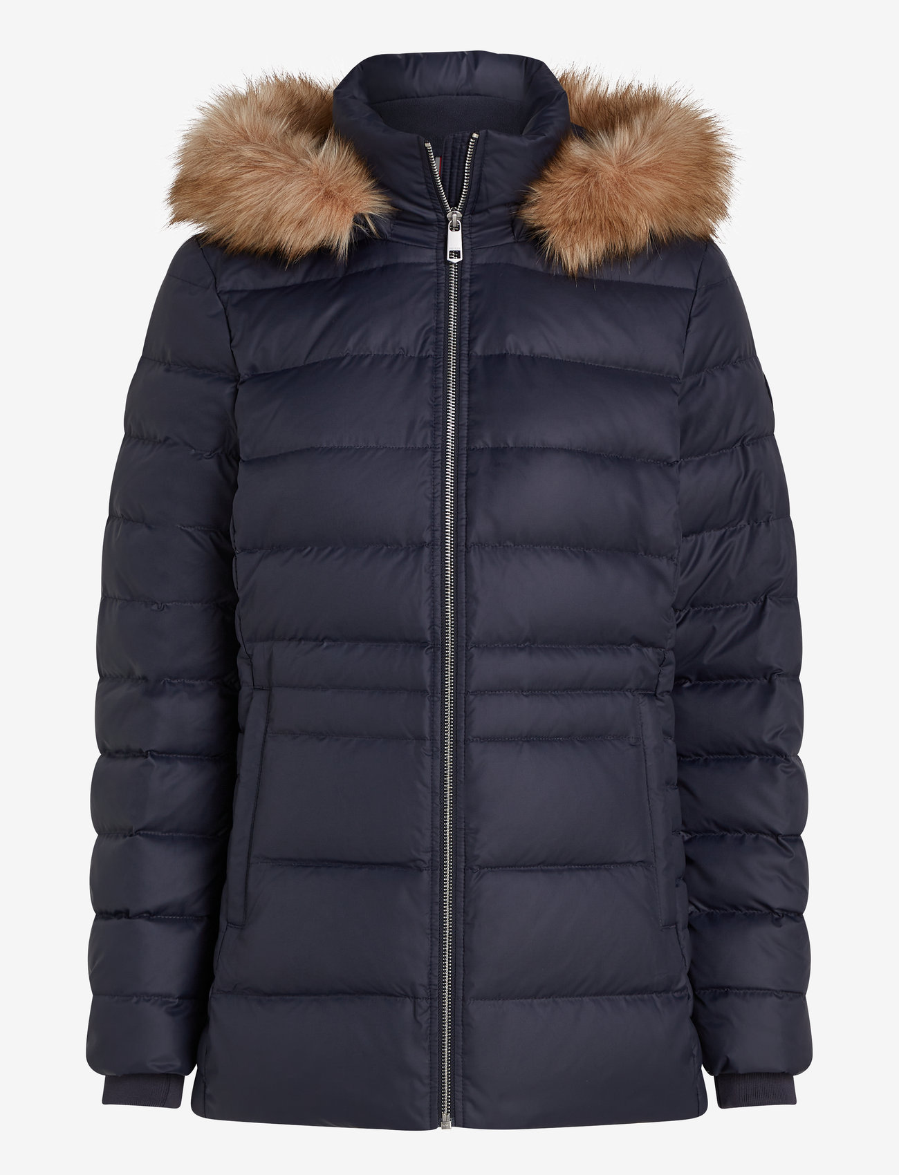 Faux Fur Jacke Von Tommy Hilfiger Faux Fur Trim Down Jacket Black