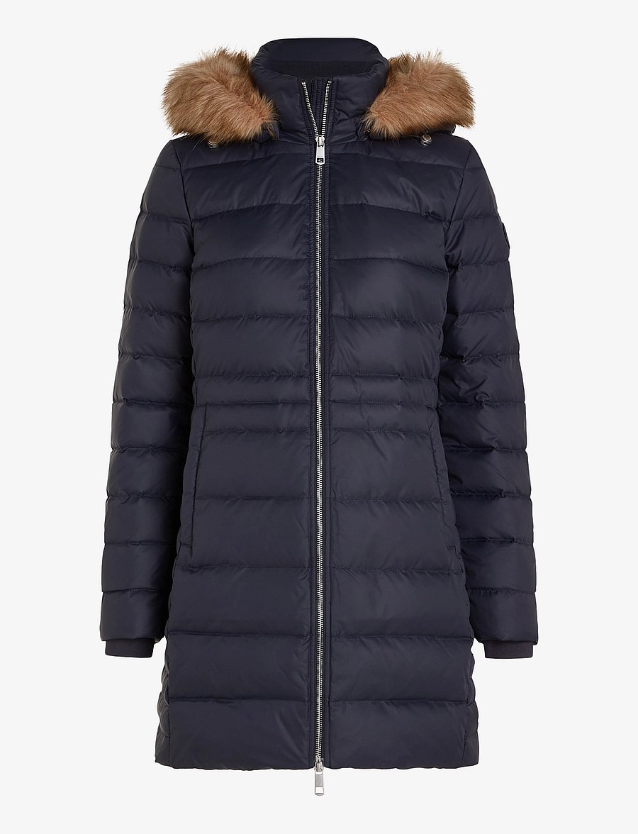 Tommy Hilfiger - TYRA DOWN COAT WITH FUR - winter jackets - desert sky - 0