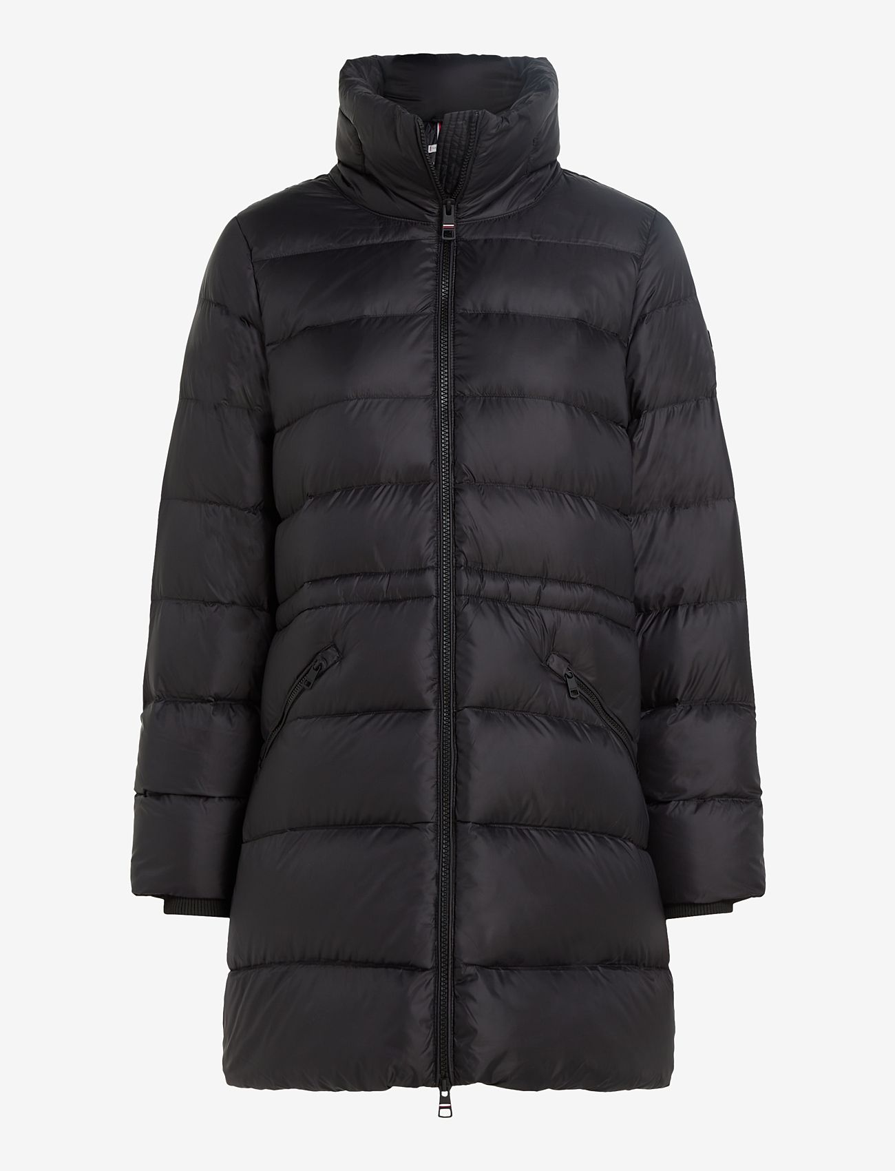 Tommy Hilfiger - MW DOWN FUNNEL NK COAT - voodriga mantlid - black - 1