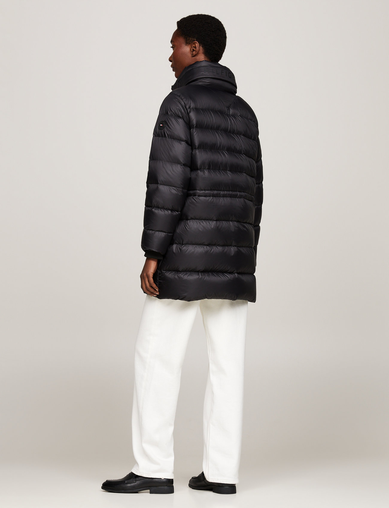Tommy Hilfiger - MW DOWN FUNNEL NK COAT - voodriga mantlid - black - 3