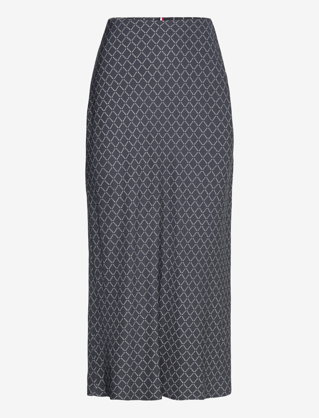 Tommy Hilfiger - PRINTED VISCOSE MIDI SKIRT - diamond monotype/ military denim - 0
