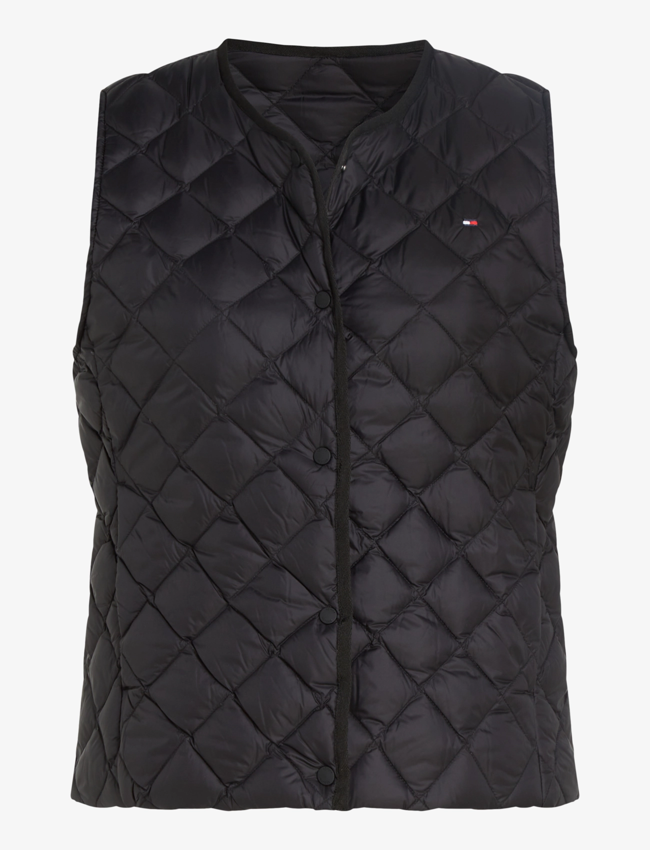 Tommy Hilfiger - LW DOWN QUILTED COLLARLESS VEST - black - 1