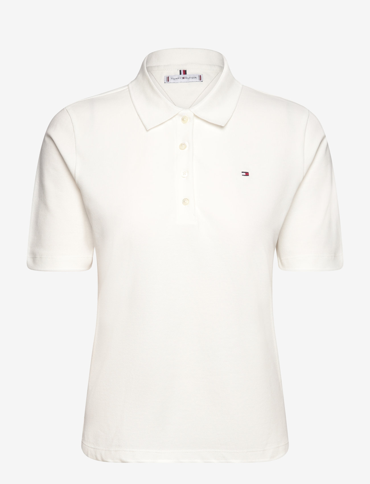 Tommy Hilfiger - 1985 REG PIQUE POLO SS - polo shirts - ecru - 1